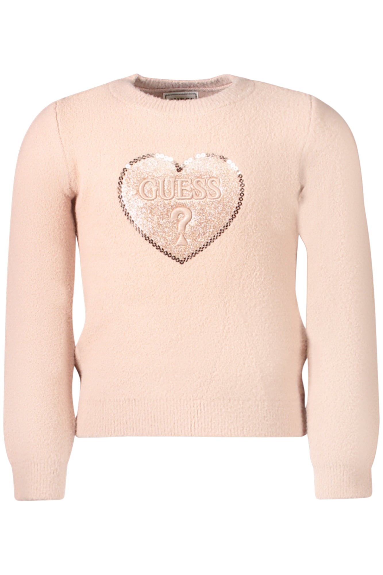 K4BR02Z3220_RSG5B0 – Mädchenpullover Rosa - Rundhals mit Stickerei und Pailletten – Größe: 4A, 6A, 3A – Farbe: Rosa