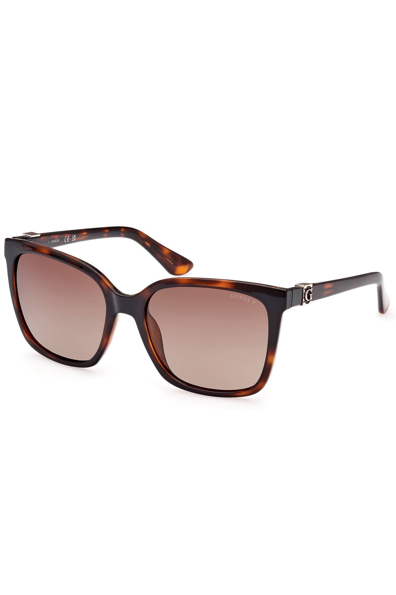 GU7865S_MARRONE_52H – Damen Sonnenbrille Braun: Quadratische Linse & Kontrastdetails – Größe: UNI – Farbe: Marrone