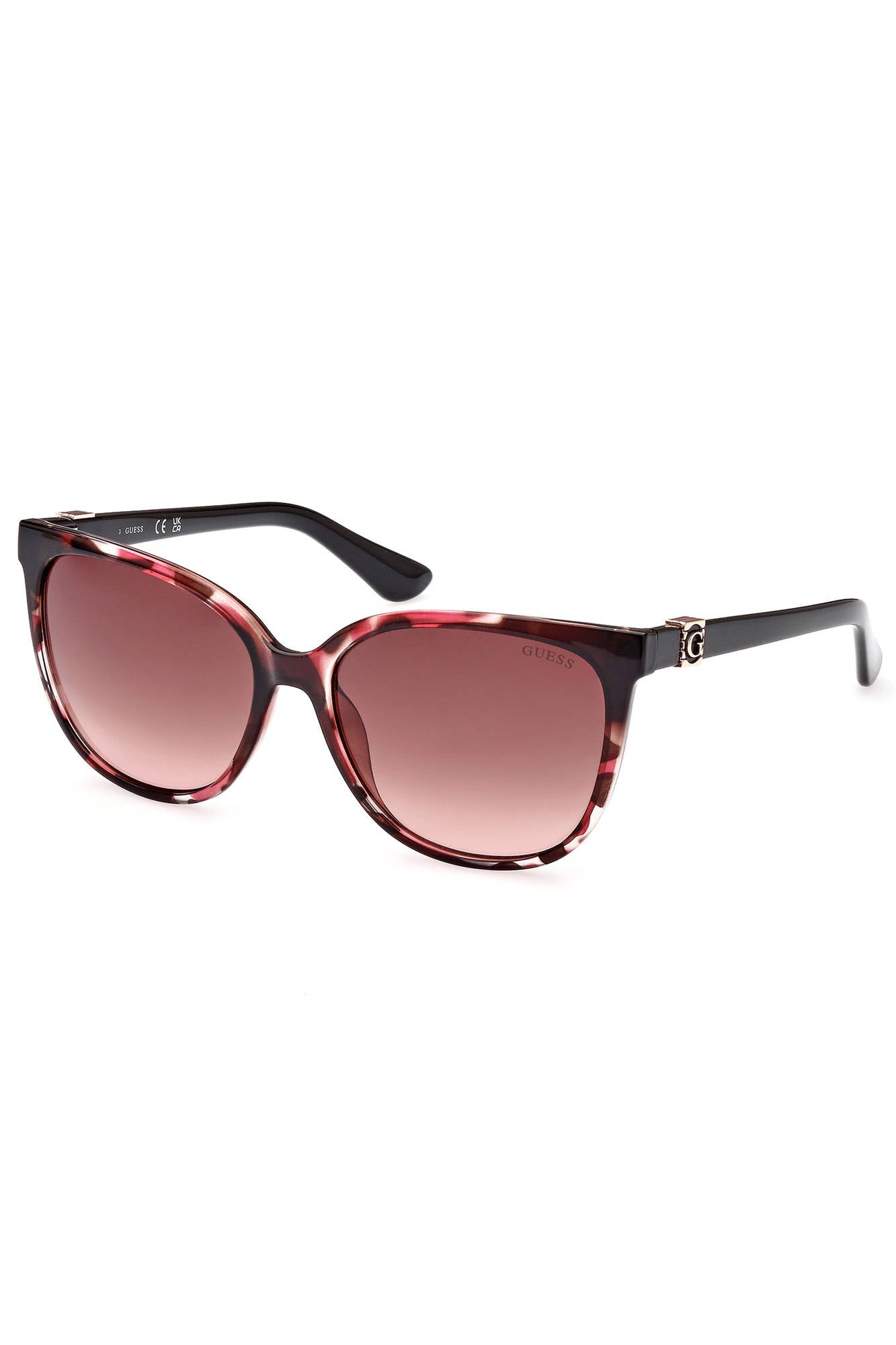 GU7864S_MARRONE_55T – Damen Sonnenbrille Braun - Quadratische Linse, Kontrastdetails – Größe: UNI – Farbe: Marrone