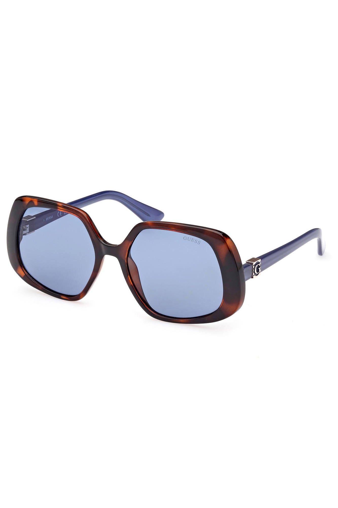 GU7862S_MARRONE_53V – Damen Sonnenbrille Braun - Quadratisch, Blau getönte Linsen – Größe: UNI – Farbe: Marrone