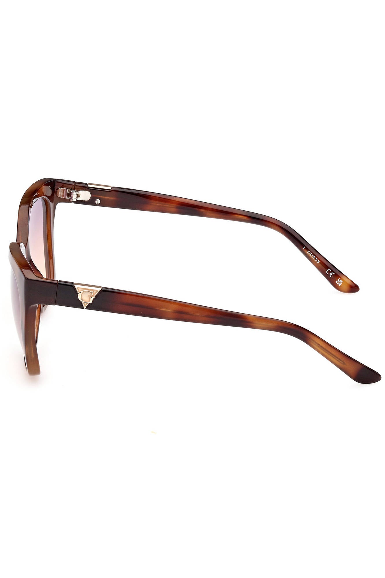 GU7878S_MARRONE_53Z – Damen-Sonnenbrille: Quadratische Braune Gläser, Kontrastdetails – Größe: UNI – Farbe: Marrone