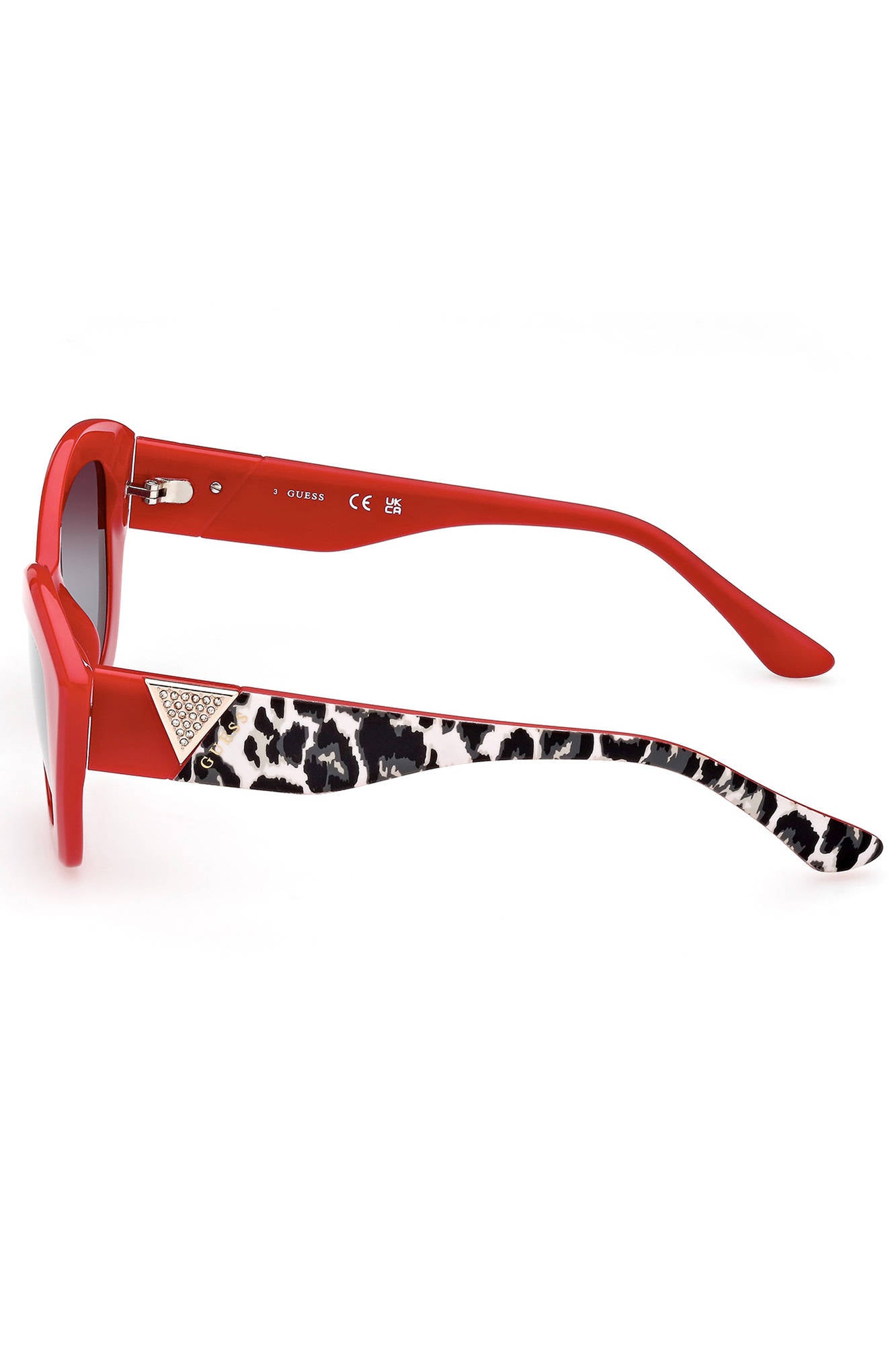 GU7868S_ROSSO_66A – Damen Sonnenbrille Rot - Stilvoller Look mit Kontrastdetails – Größe: UNI – Farbe: Rosso