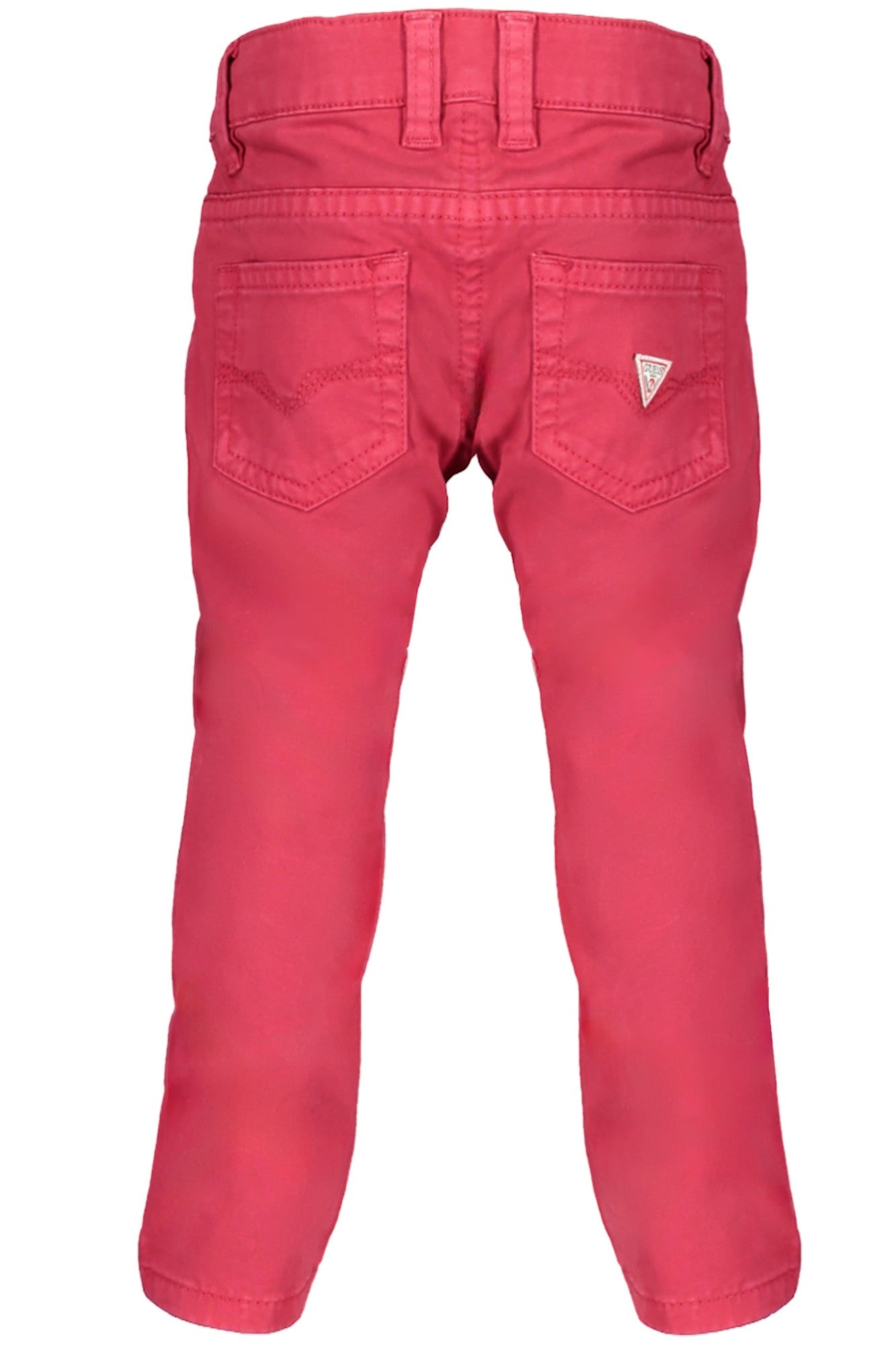 N3BB03WFPMA_ROG5R2 – Kinderhose Rot: Bequeme, Stylische 5-Taschen Jeans mit Logo-Detail – Größe: 3-6M, 6-9M, 12M, 24M, 18M, 3A, 4A, 6A – Farbe: Rosso