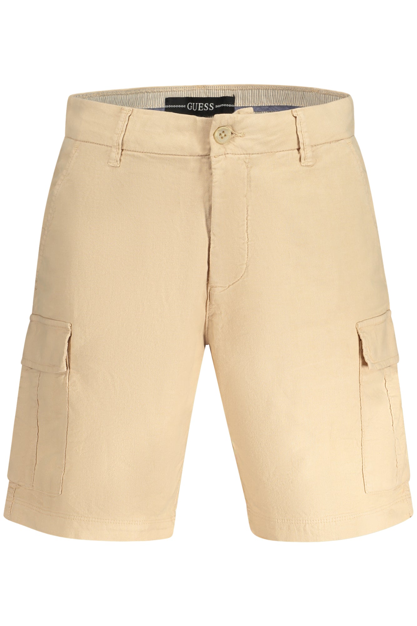 M4GD44WEJA0_BEG1L7 – Herren Bermuda-Shorts Beige mit Taschen und Logo – Größe: 29, 30, 31, 32, 33, 34, 36, 38 – Farbe: Beige