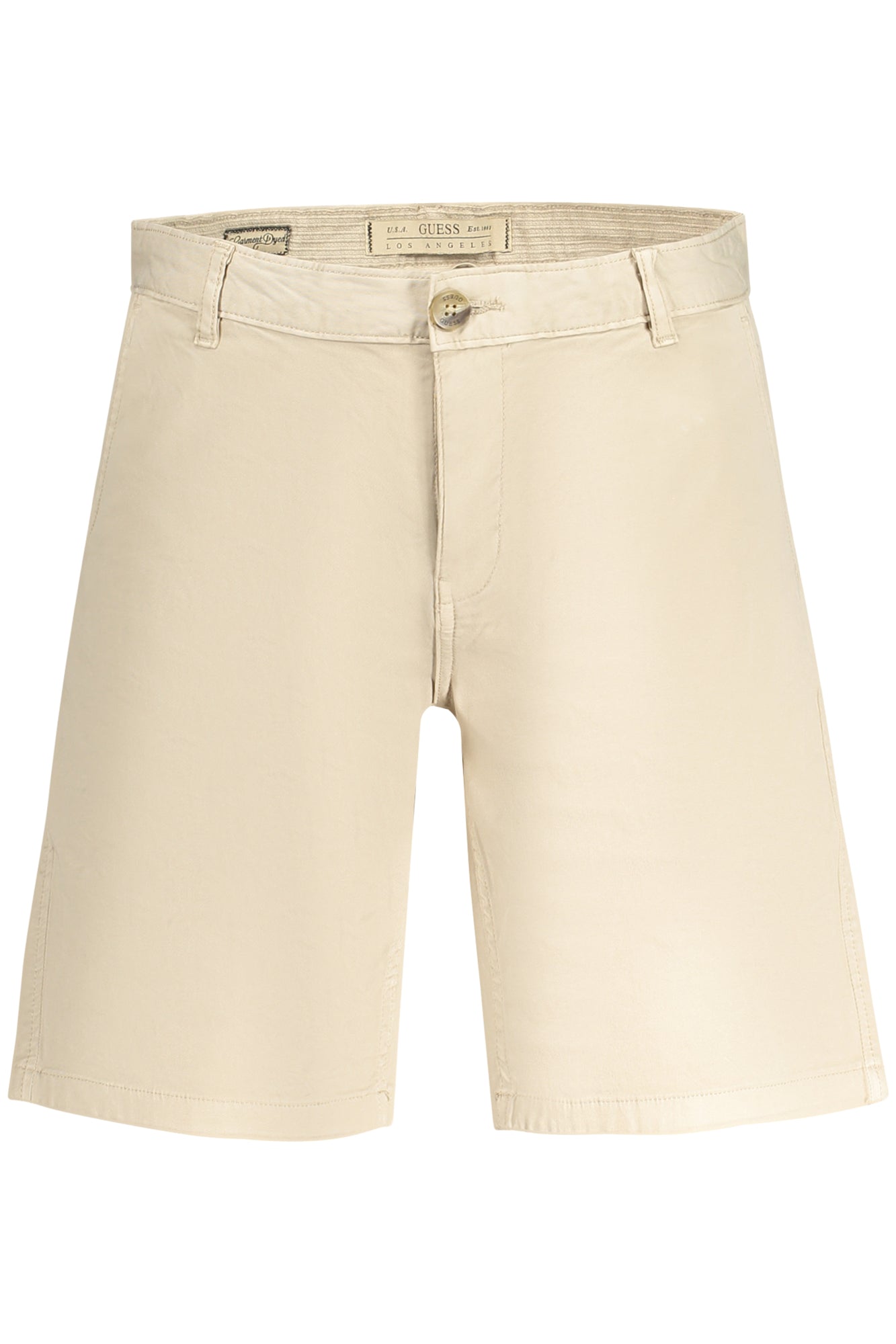 M5GD13WH4BA_BEG1CA – Trendige Herren Bermuda Hose Beige mit Logo und 4 Taschen – Größe: 28, 30, 31, 32, 33, 34 – Farbe: Beige