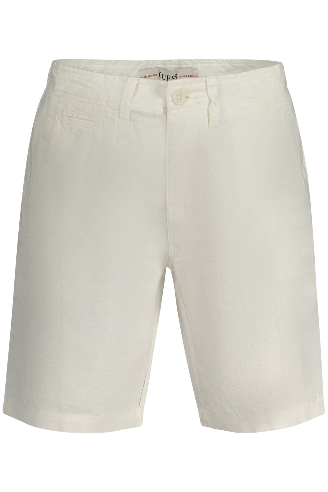 M4GB59WG8B0_BIG018 – Weiße Herren Bermuda Shorts – 5 Taschen, Knopf & Reißverschluss – Größe: 29, 31, 32, 33, 34, 36, 38 – Farbe: Bianco