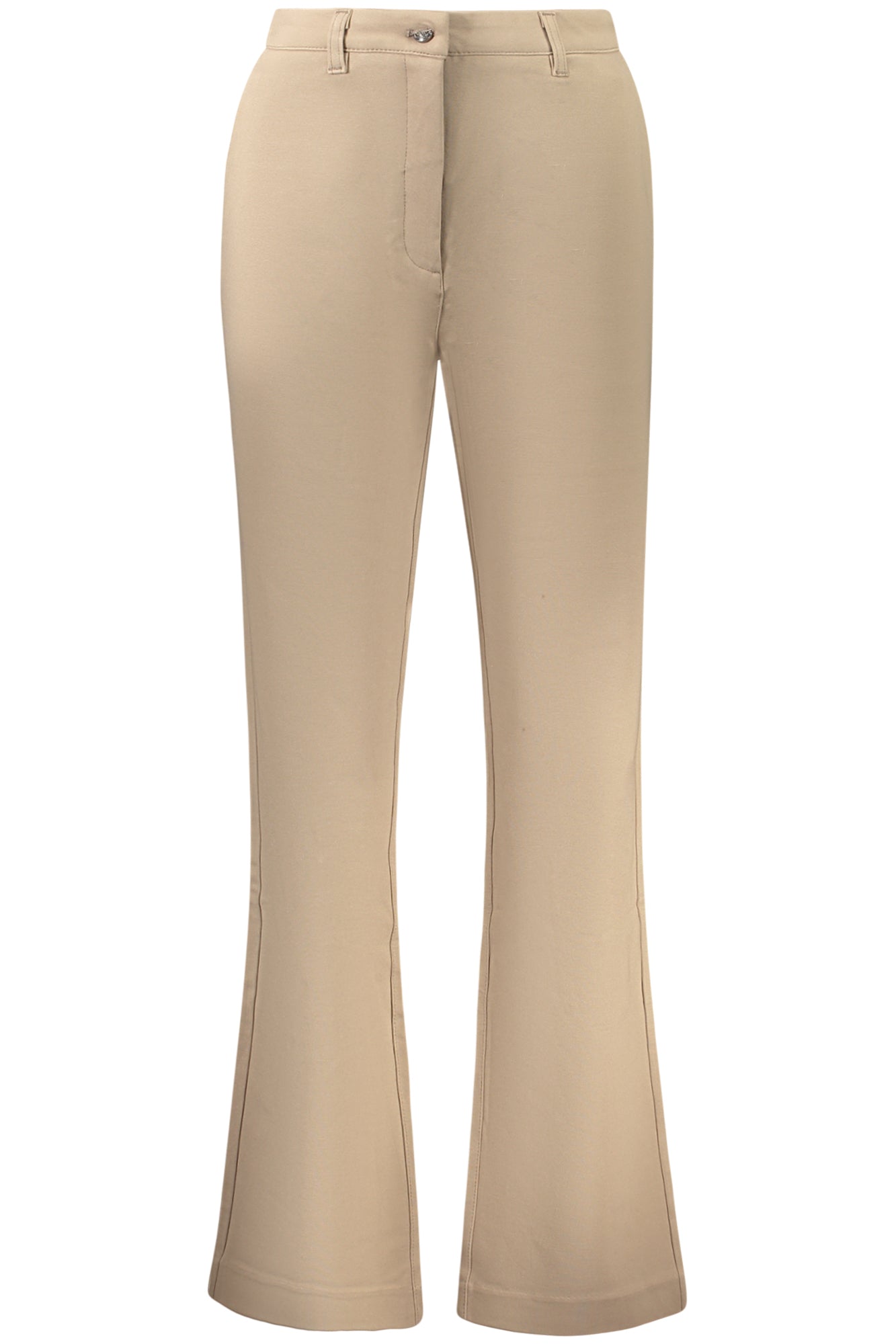 W5RB30KCMU2_BEG1K8 – Bequeme Damenhose Beige mit 4 Taschen und Logo-Detail – Größe: XS, S, M, L – Farbe: Beige