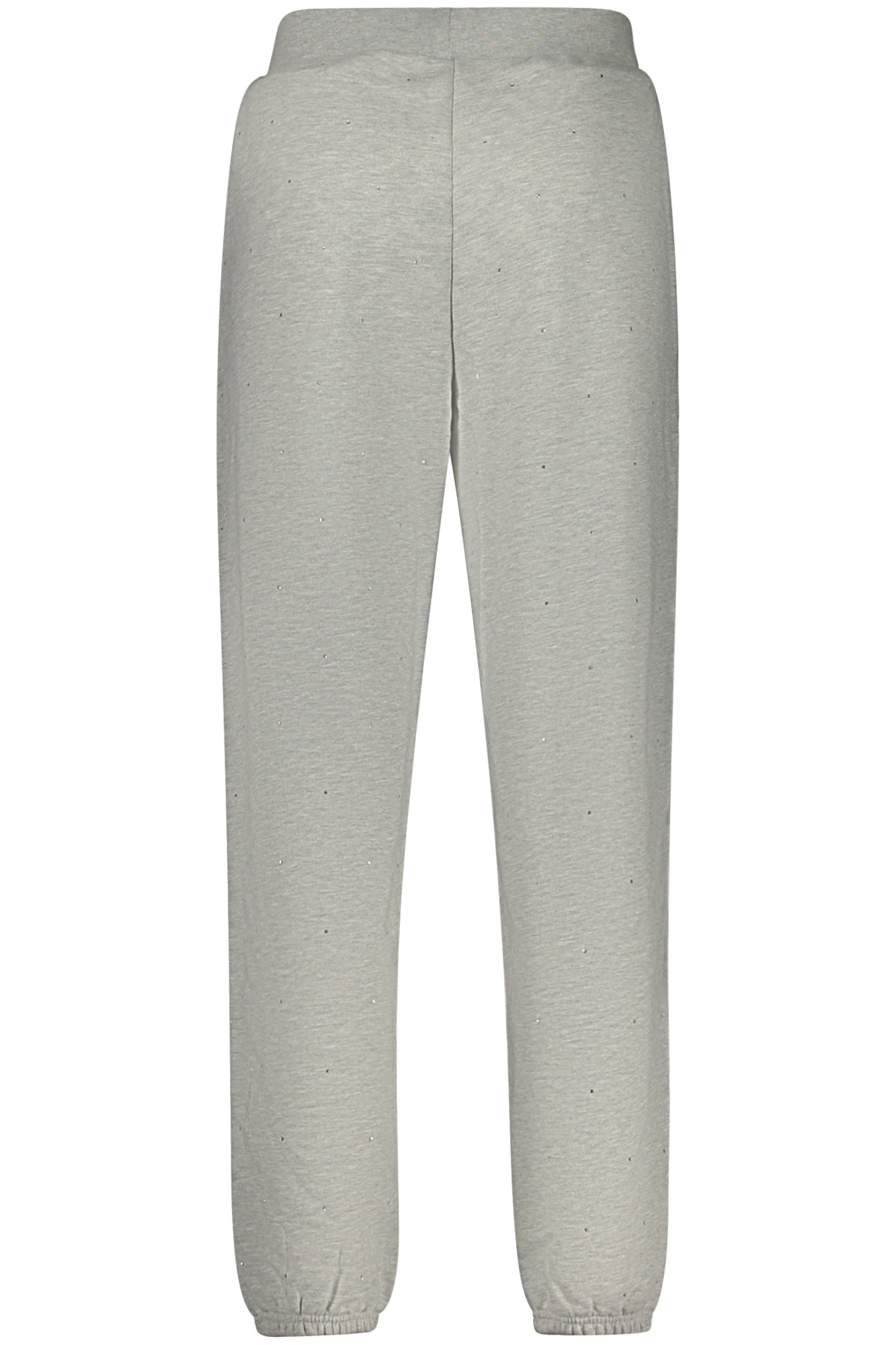 V5RB08KCLJ0_GRH9C9 – Graue Damen-Sporthose mit Strass und hohem Bund, elastische Knöchel – Größe: XS, S, M, L – Farbe: Grigio