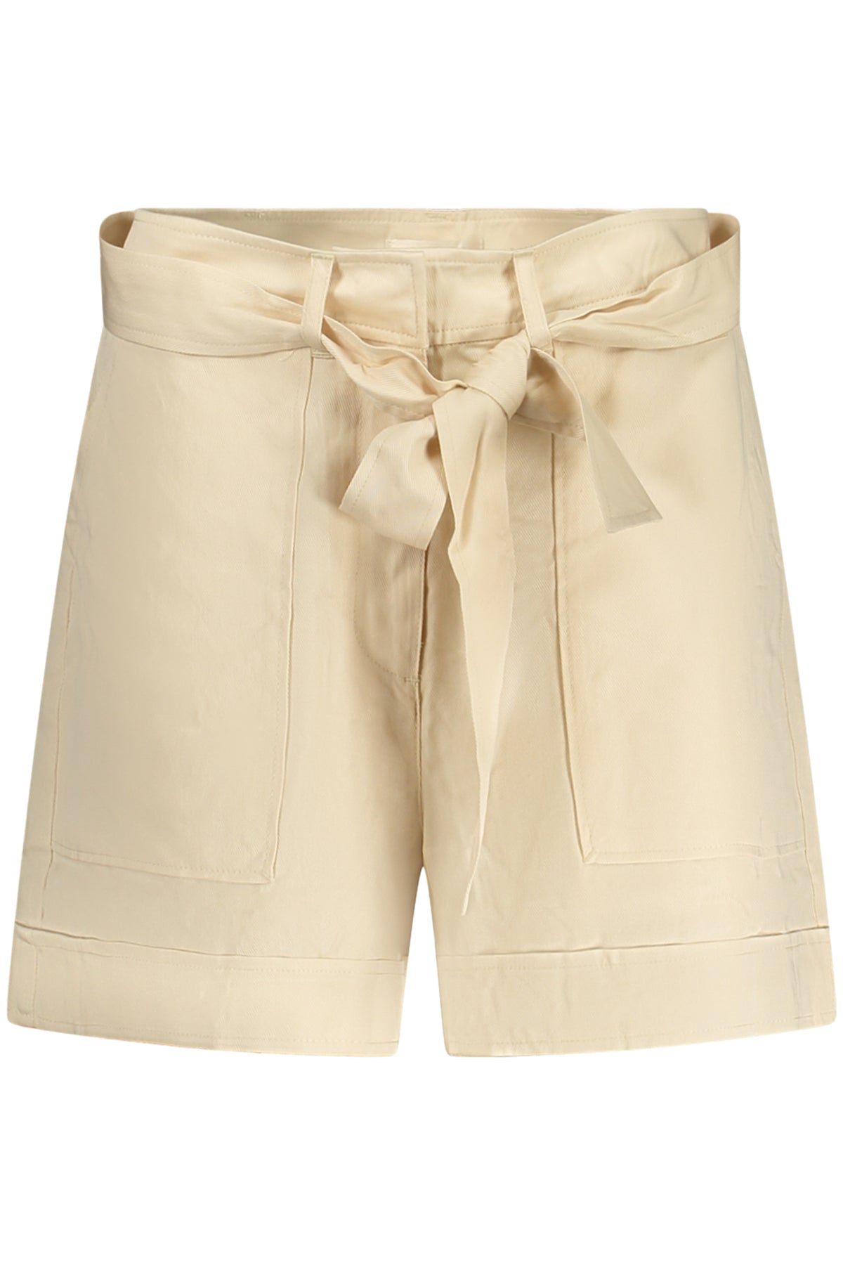 W5GD1RWG4C2_BEA60P – Beige Damen Shorts mit Gürtel und Taschen – Stilvoll und Vielseitig – Größe: XS, S, M, L – Farbe: Beige