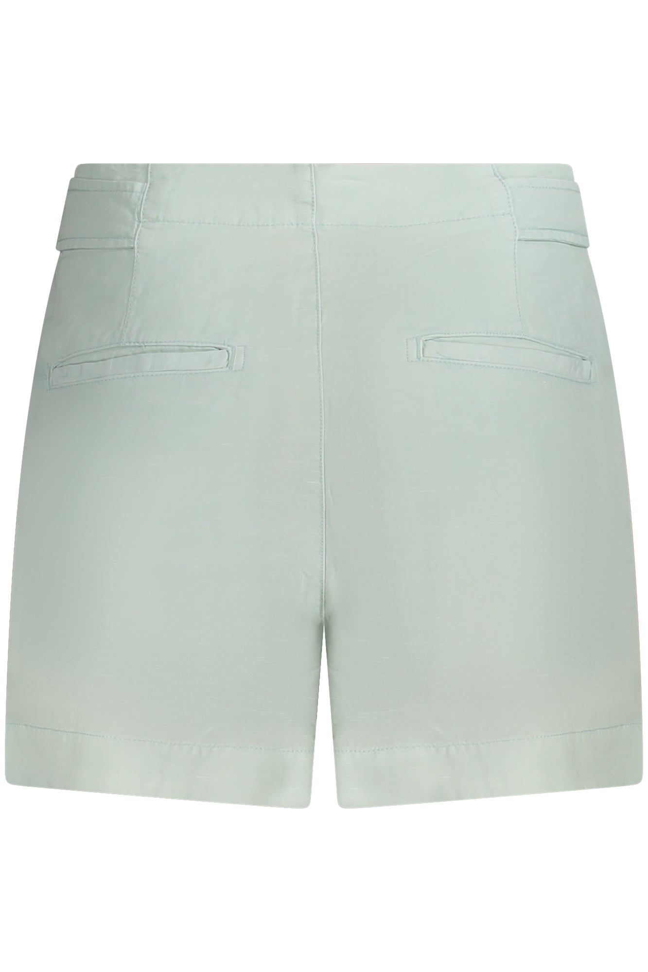 W5GD1JWG8N0_VEF7YG – Stylische Damen Shorts Grün mit Kontrastdetails und 5 Taschen – Größe: 25, 26, 27, 28, 29, 30 – Farbe: Verde