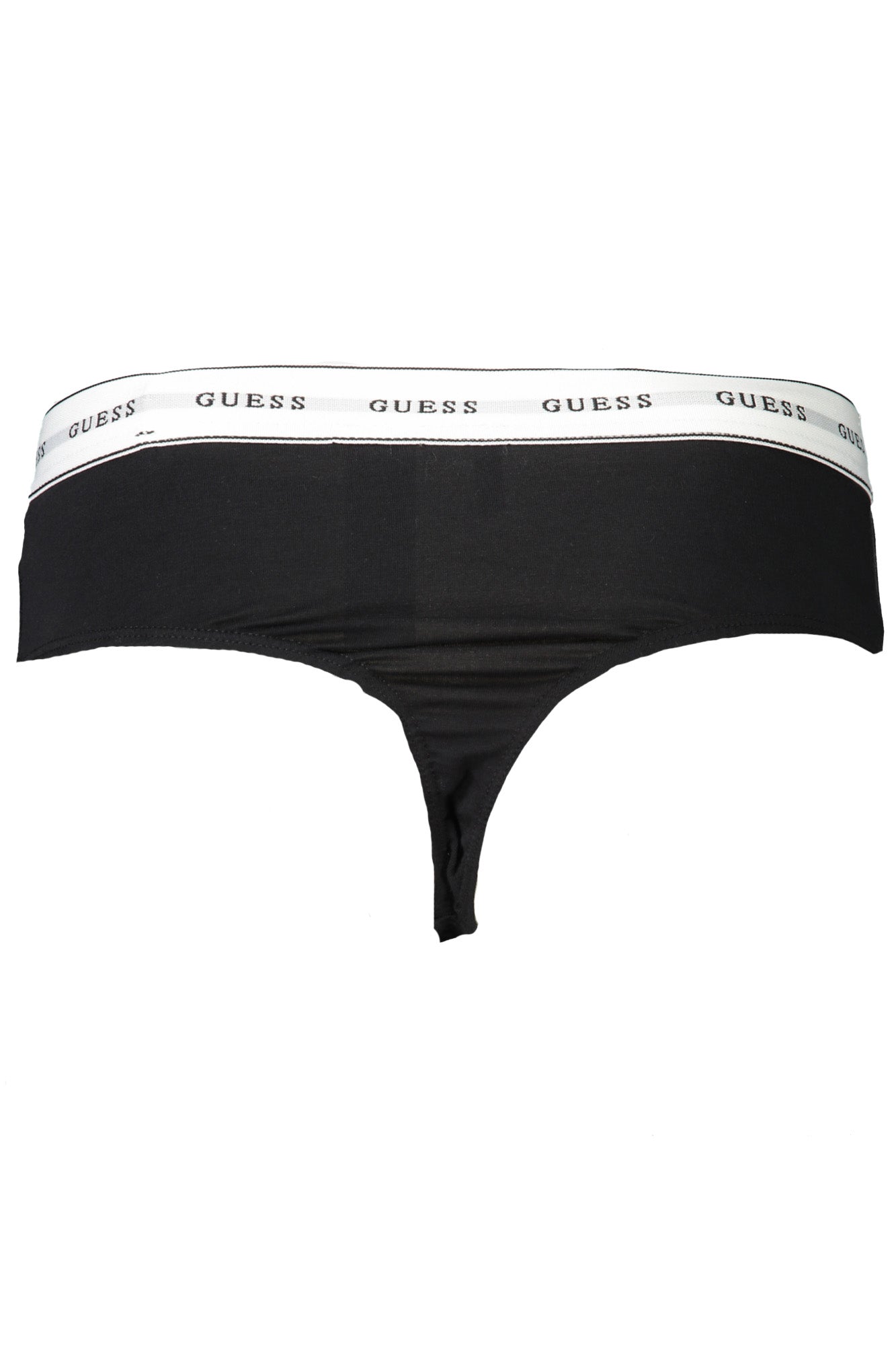 O3RE06KBBU1_NEJBLK – Damenstring Schwarz aus Bio-Baumwolle mit Logoaufdruck und Gummibund – Größe: XS, S, M – Farbe: Nero