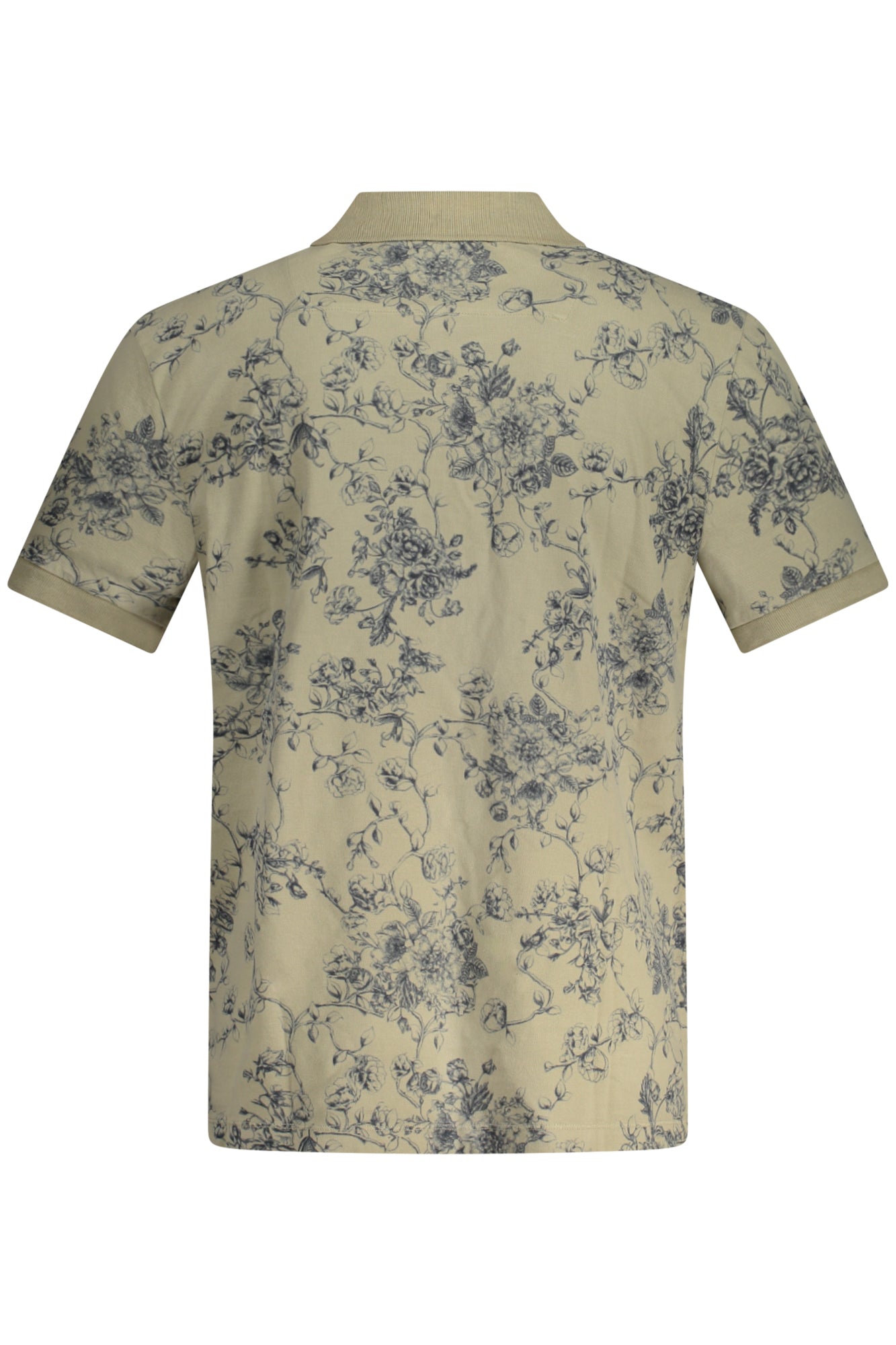 M4GP08K7O64_BEP1GQ – Stilvolles Herren Kurzarm-Poloshirt in Beige - Regular Fit, mit Druck – Größe: S, M, XL, L – Farbe: Beige