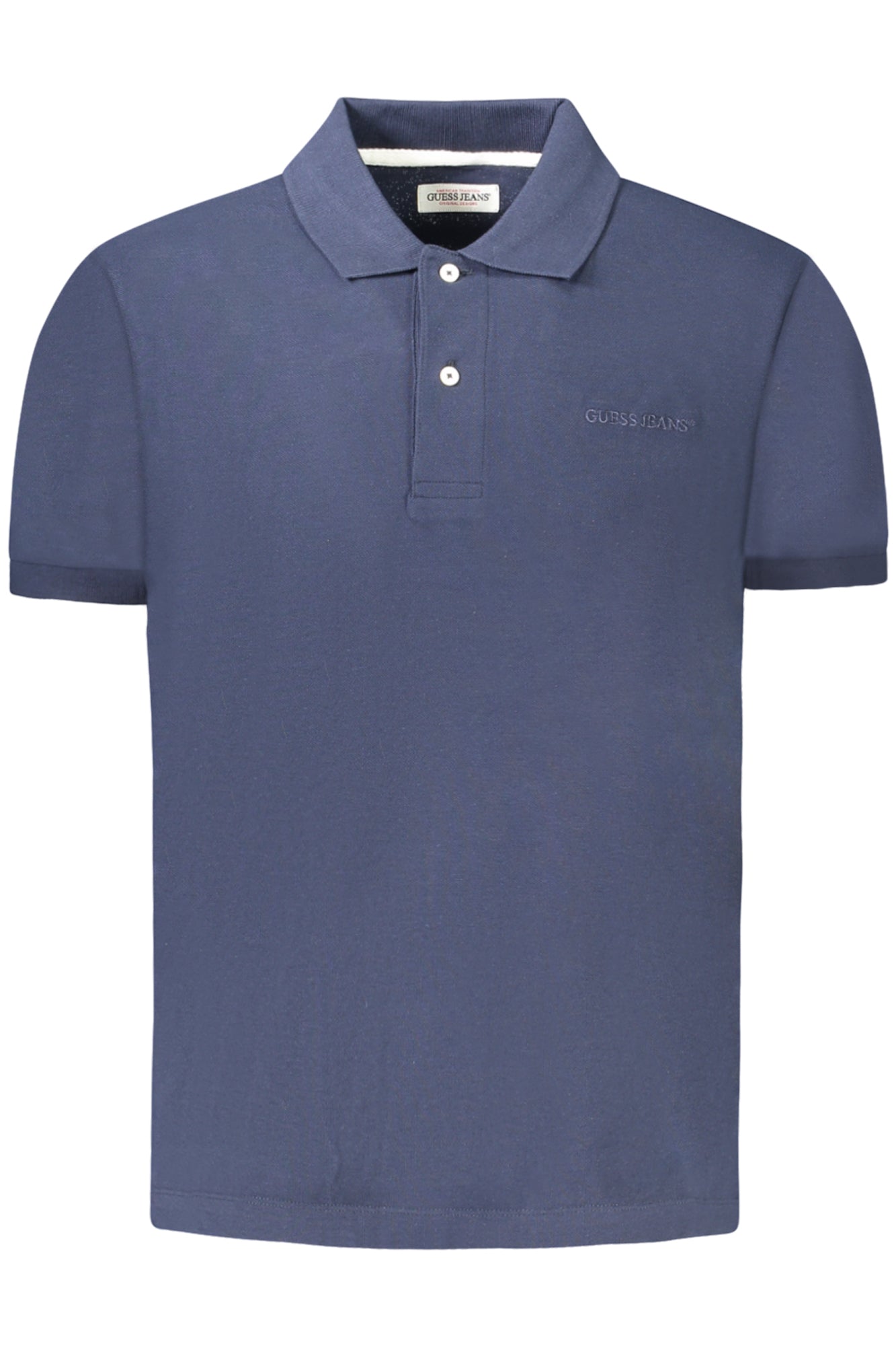 M4BP29KCJV1_BLA71W – Herren Poloshirt Blau mit Stickerei und Logo – Kurzarm, 2 Knöpfe – Größe: S, M, L, XL, 2XL – Farbe: Blu