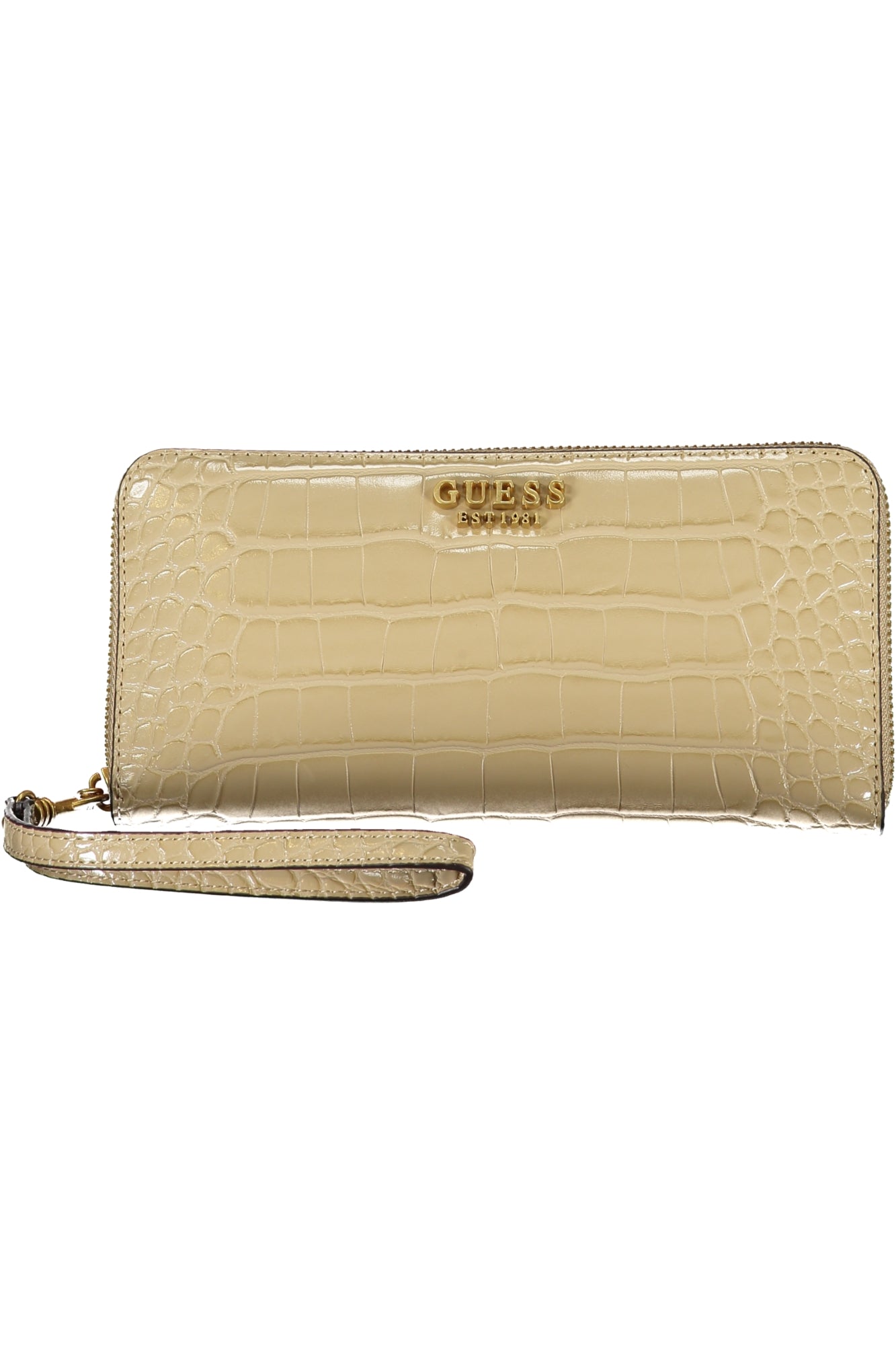 CX850046_BETAUPE – Elegante Damen Geldbörse Beige mit Reißverschluss und Abnehmbarem Band – Größe: UNI – Farbe: Beige