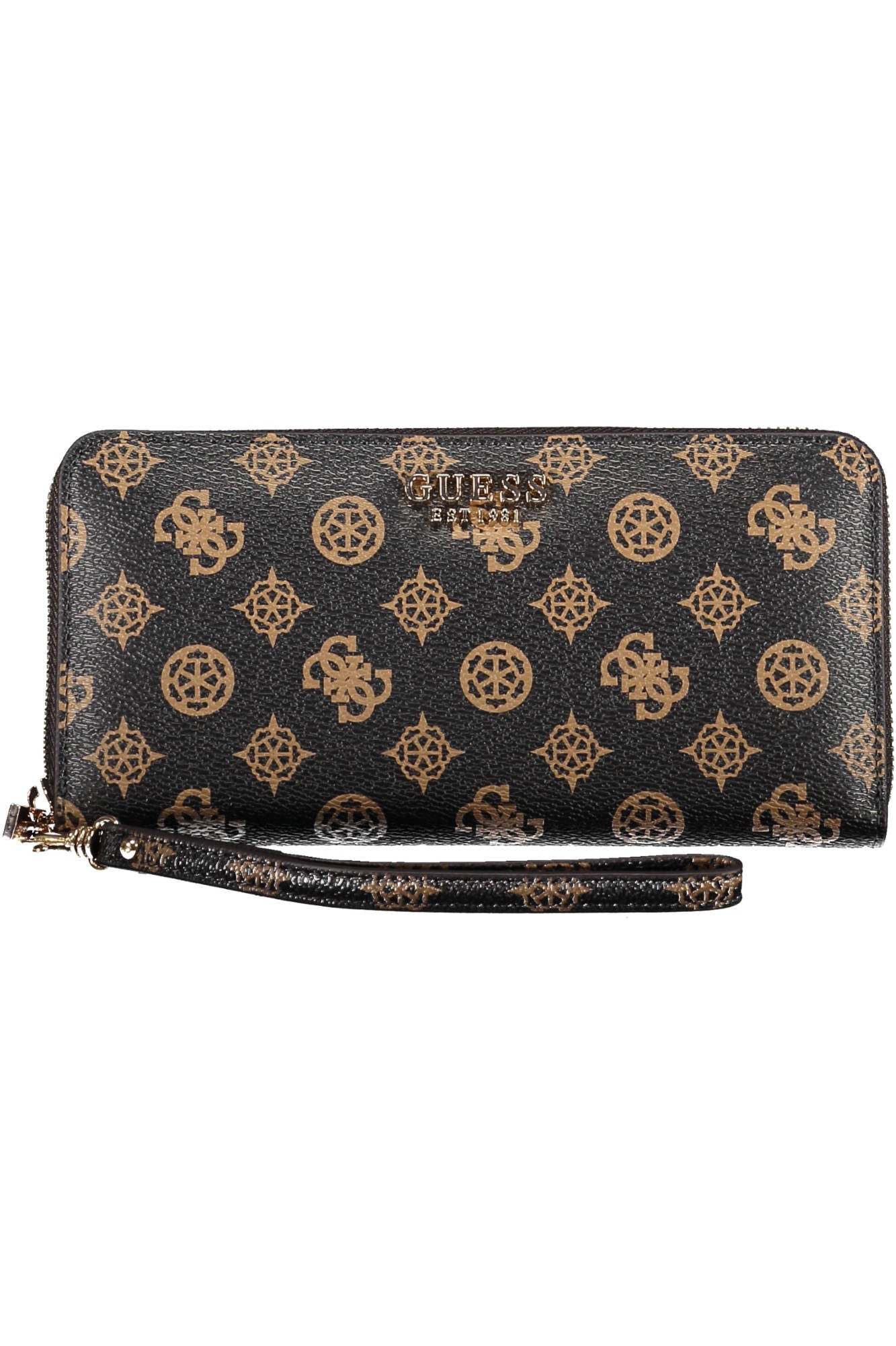 PG850046_MARRONE_MOCHA-LOGO – Damenbörse Braun: Stilvolle Geldbörse mit 5 Fächern und Reißverschluss – Größe: UNI – Farbe: Marrone