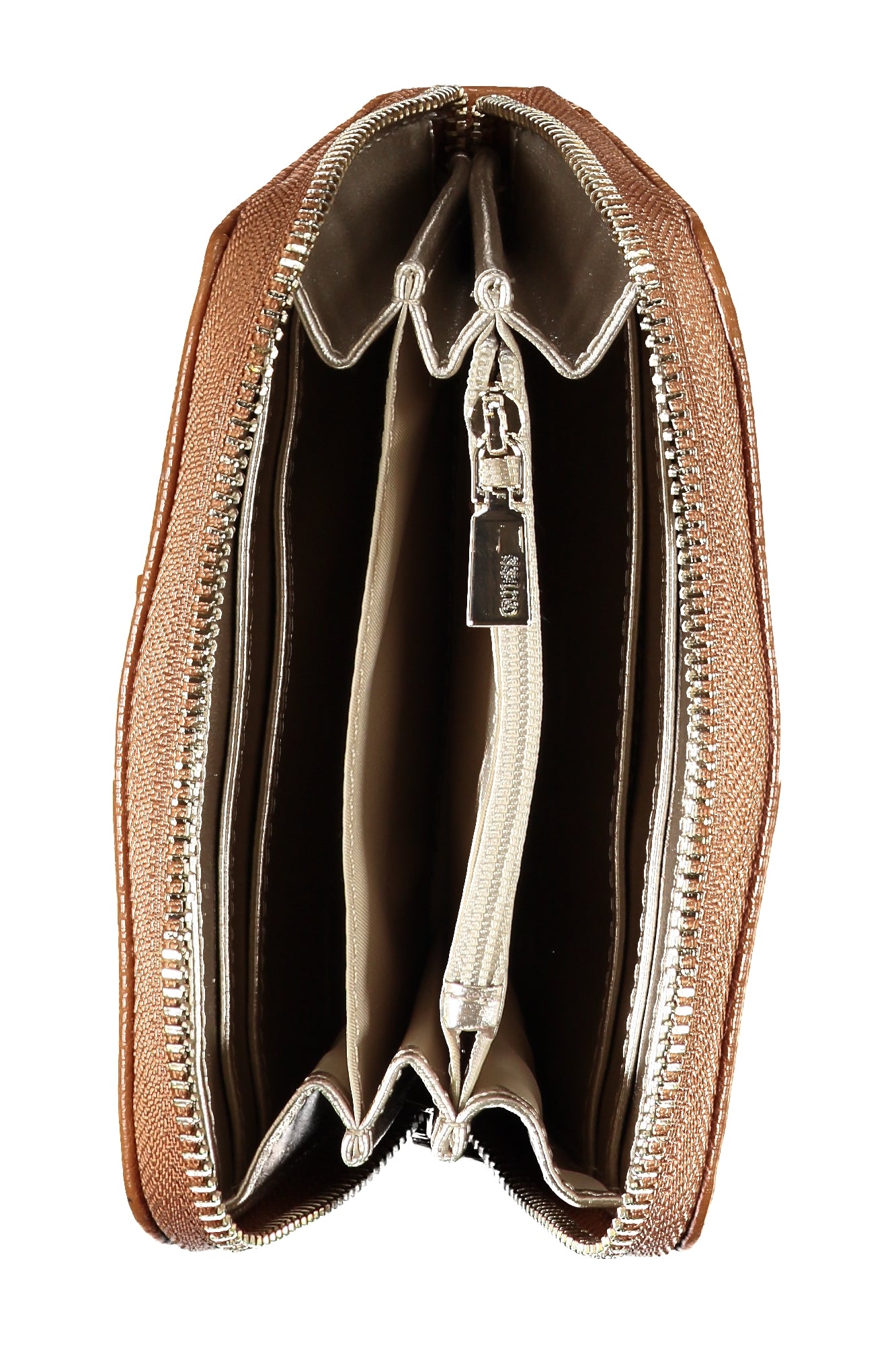 BG877840_MACOGNAC – Braune Damen-Geldbörse mit Reißverschluss und Logo - Viel Platz – Größe: UNI – Farbe: Marrone