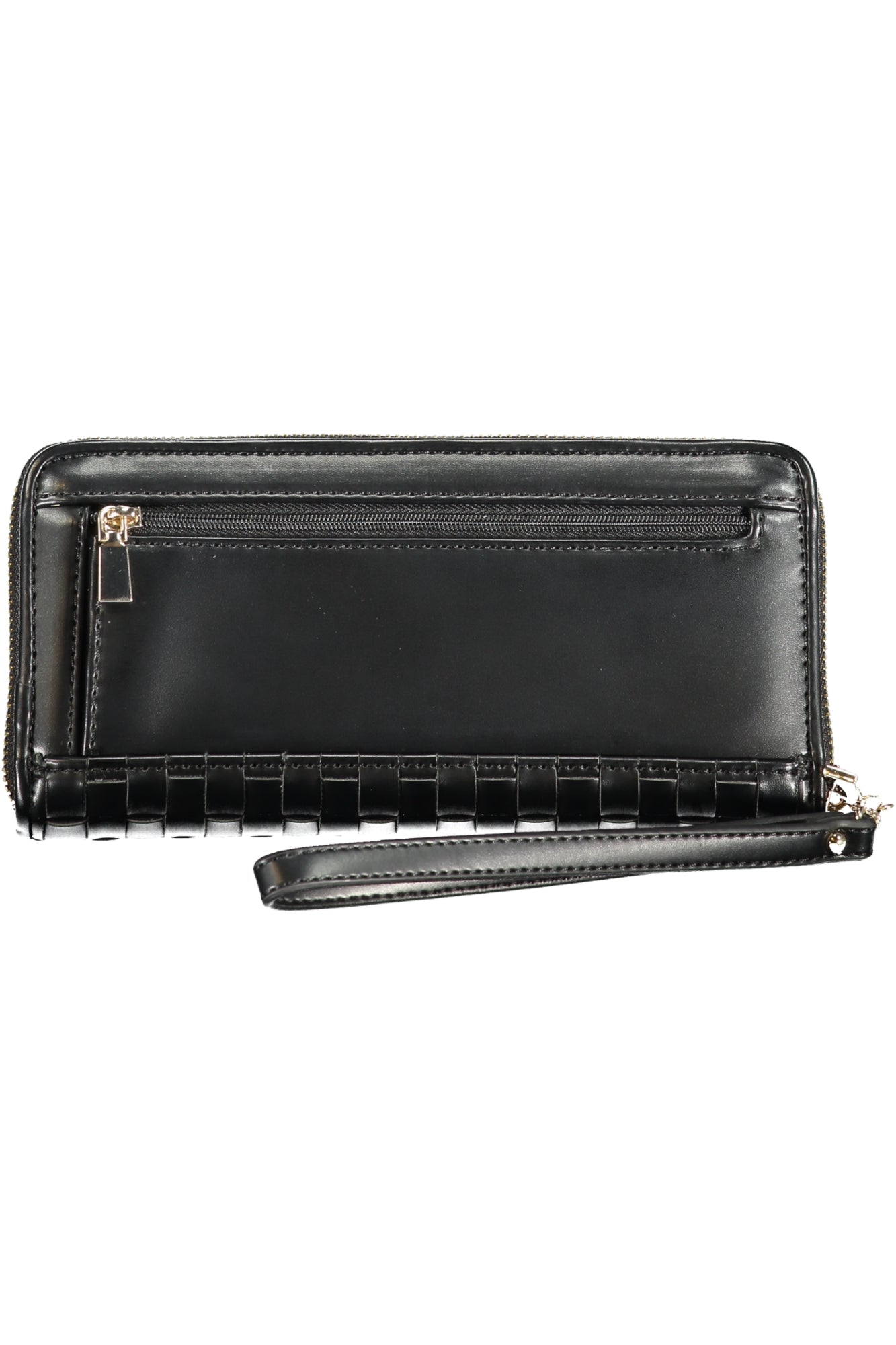 WG932646_NEBLACK – Stylische Damengeldbörse Schwarz mit Reißverschluss und Logo-Details – Größe: UNI – Farbe: Nero