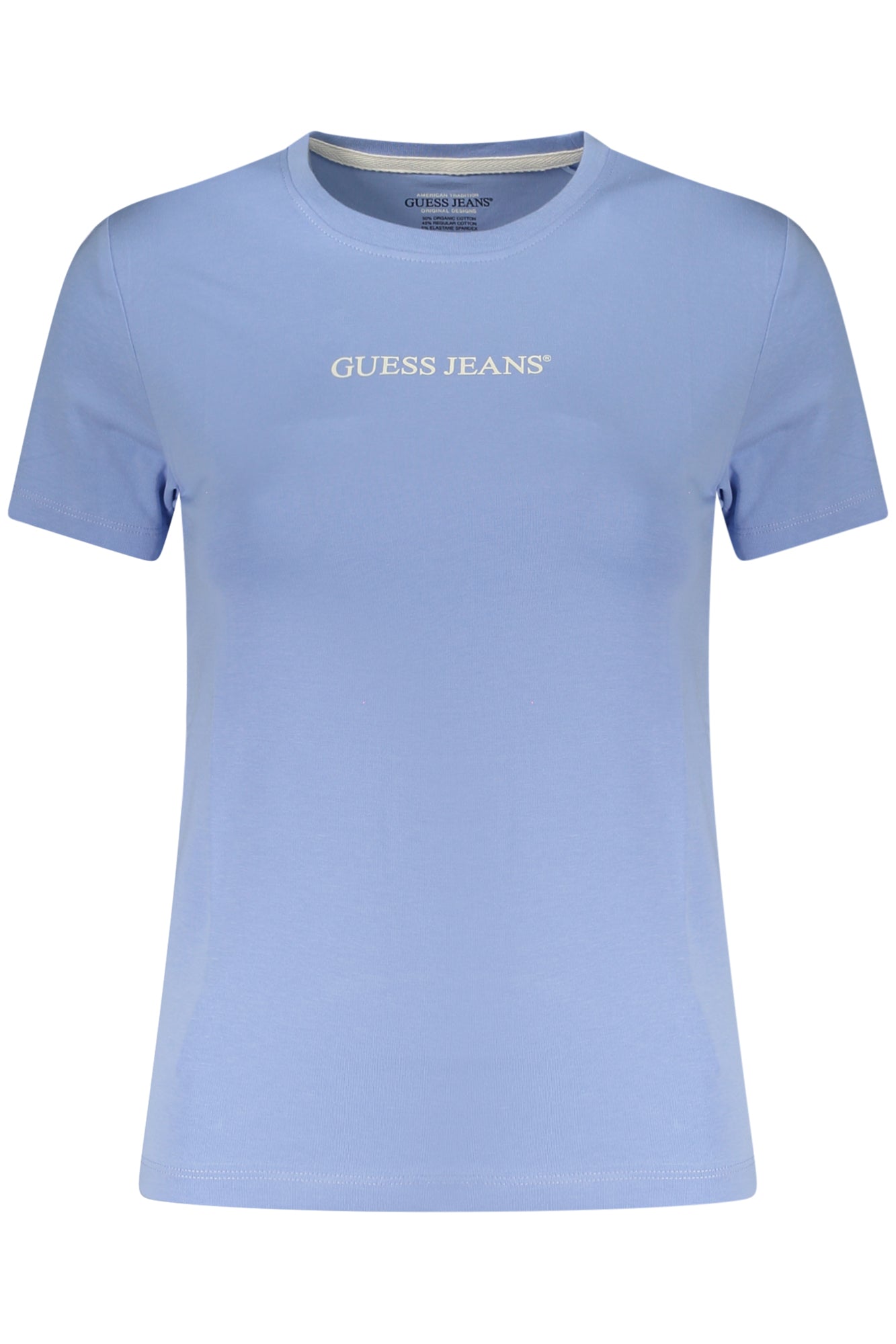 W4YI01J1314_AZG7CP – Damen T-Shirt Kurzarm Blau – Bio-Baumwolle, Logo-Druck, Rundhals – Größe: XS – Farbe: Azzurro
