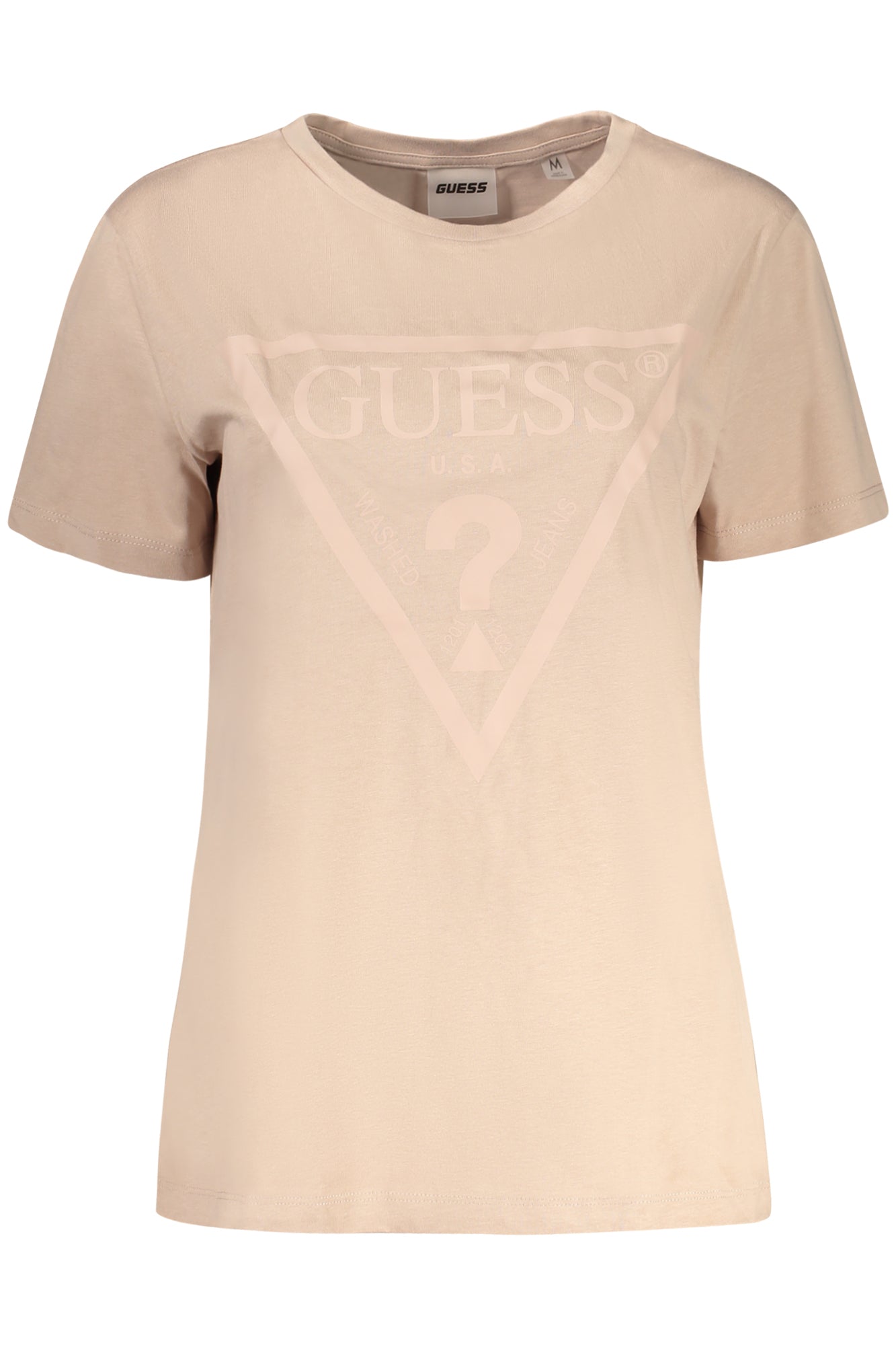 V2YI07K8HM0_BEG4Q9 – Damen Kurzarm T-Shirt Beige aus Bio-Baumwolle mit Logo-Druck – Größe: XS, S, L, M – Farbe: Beige