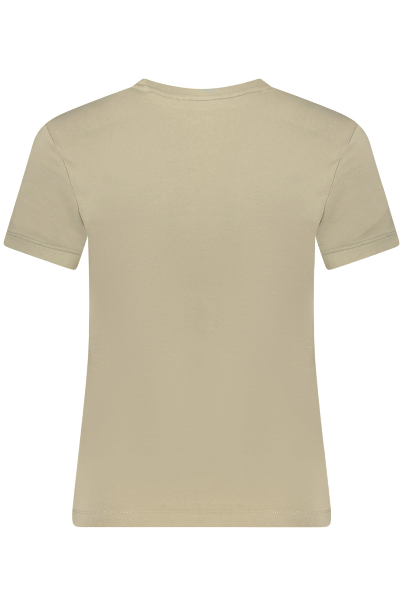 W2YI44J1314_BEG8CJ – Beiges Damen Kurzarm-T-Shirt mit Logo aus Bio-Baumwolle – Größe: S, M, L, XL, 2XL – Farbe: Beige