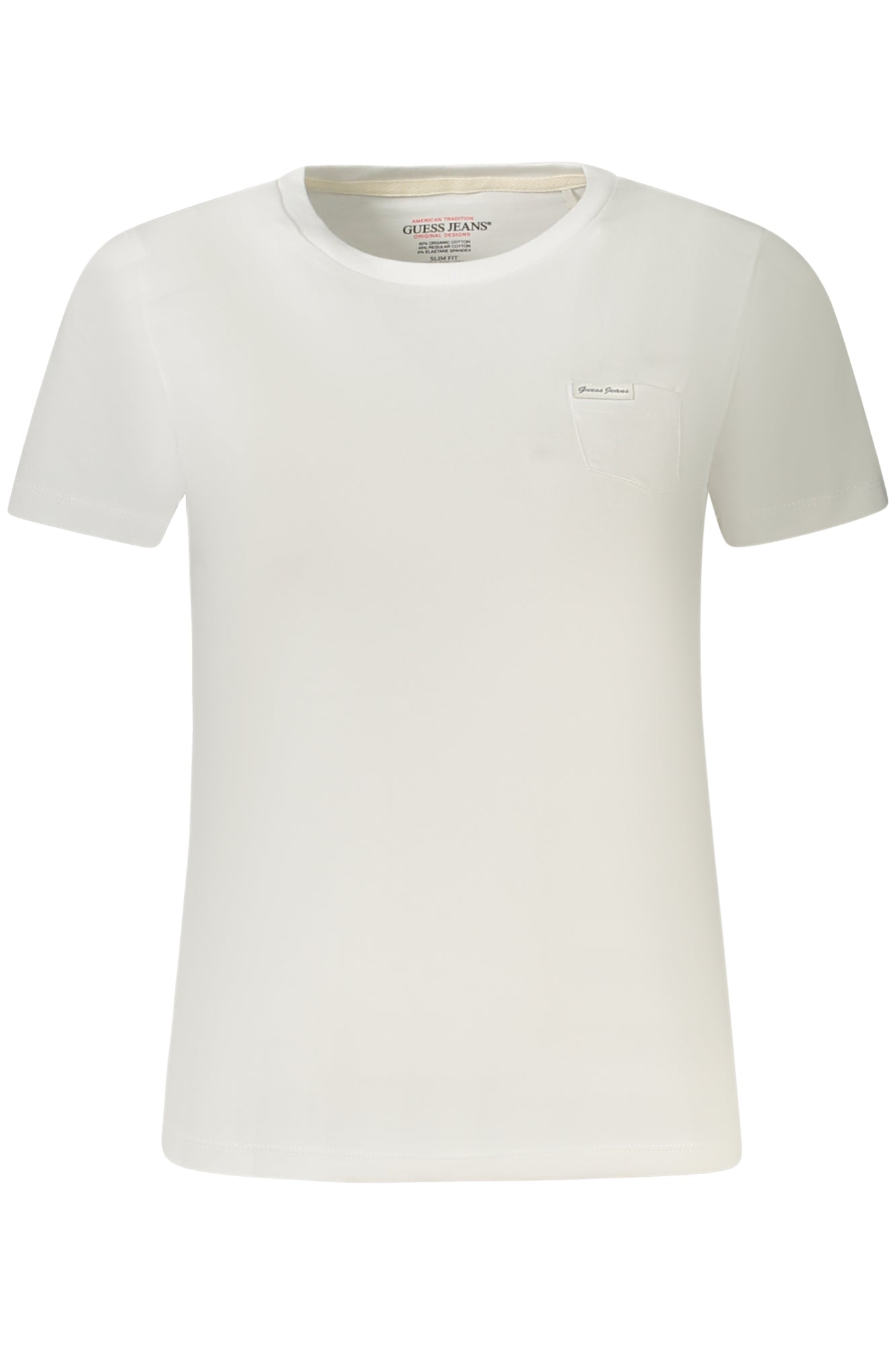 W5RI52J1314_BIG011 – Stylisches Damen Kurzarm T-Shirt - Slim Fit, Bio-Baumwolle, Weiß – Größe: XS, S, M, L – Farbe: Bianco