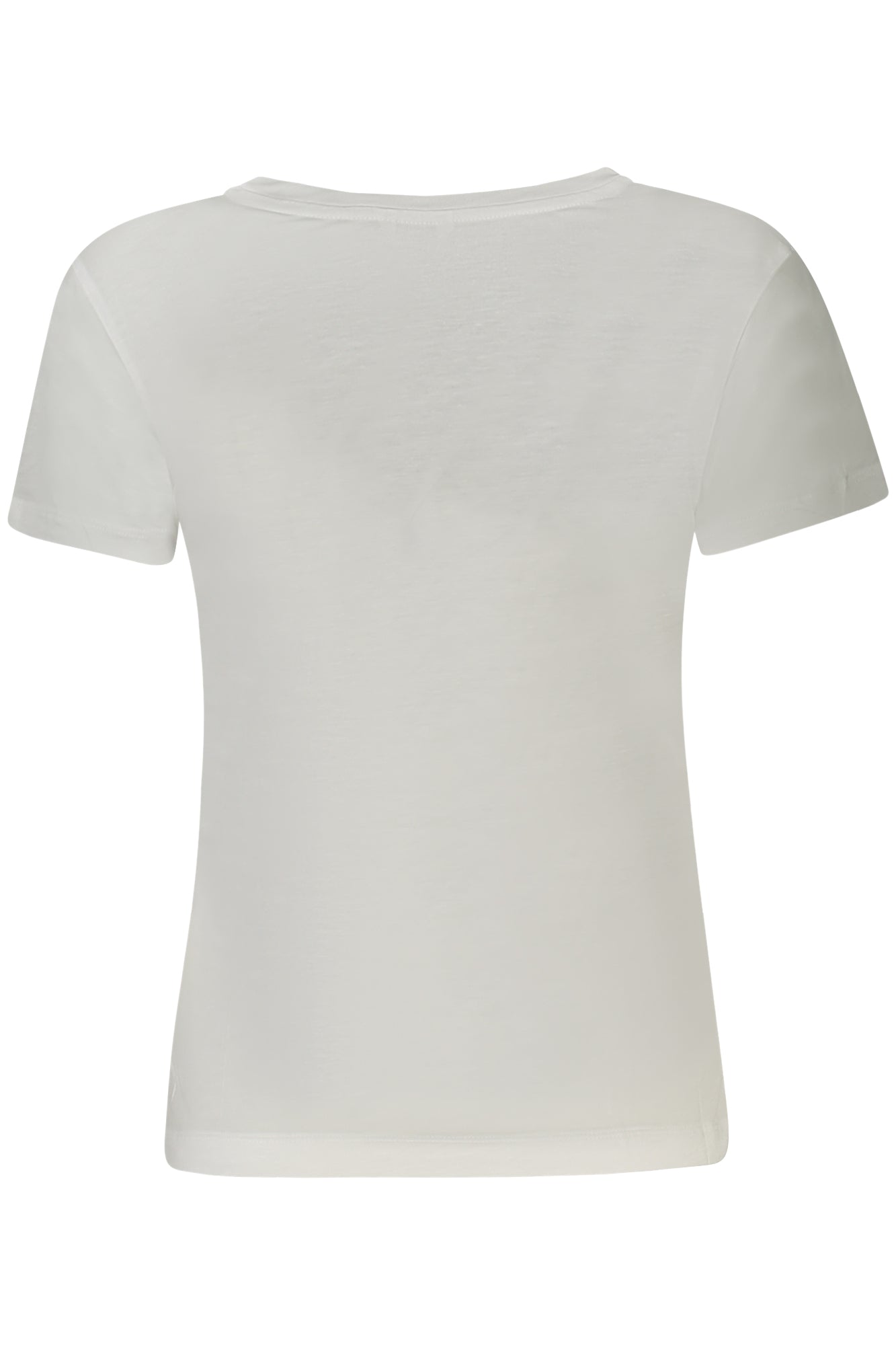 W5GP31KCSX2_BIG011 – Weißes Damen T-Shirt mit V-Ausschnitt und Stickerei - Kurzarm-Design – Größe: XS, S, M, L, XL – Farbe: Bianco