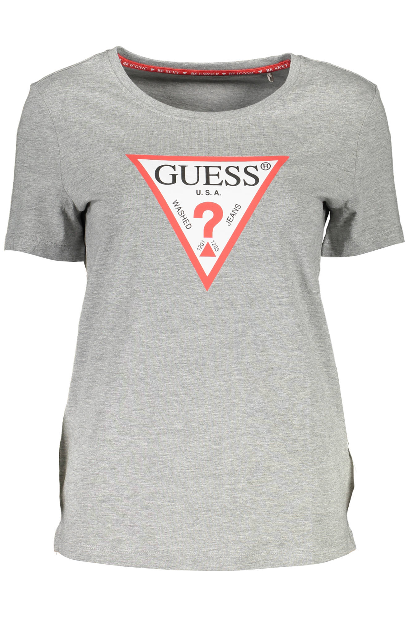W1RI00I3Z11_GRIGIO_SHGY – Damen Kurzarm T-Shirt Grau mit Rundhals und Logo-Druck – Größe: XS, S, L, XL – Farbe: Grigio