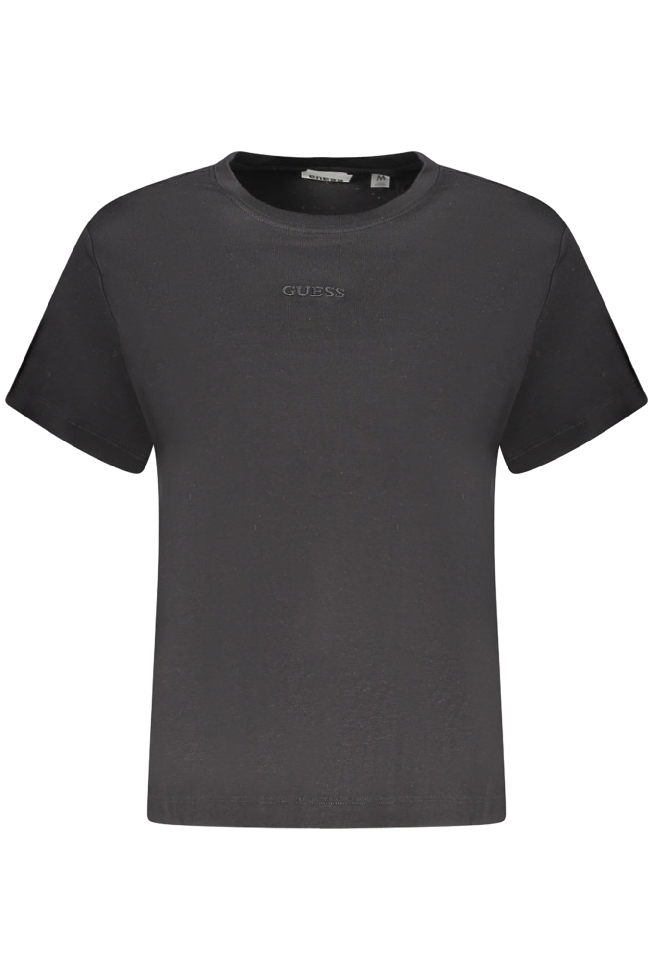 V5RI14KCOI1_NEJBLK – Damen Kurzarm T-Shirt Schwarz mit Stickerei und Rundhalsauschnitt – Größe: XS, M, L – Farbe: Nero