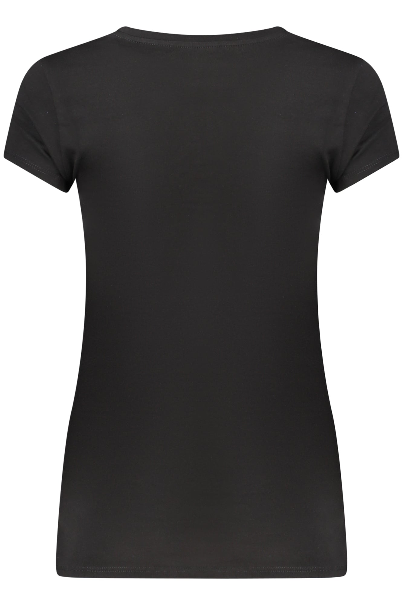 W5GI43KA0Q1_NEJBLK – Damen Kurzarm T-Shirt mit Strass - Bio-Baumwolle, Schwarz – Größe: XS, S, L, XL – Farbe: Nero