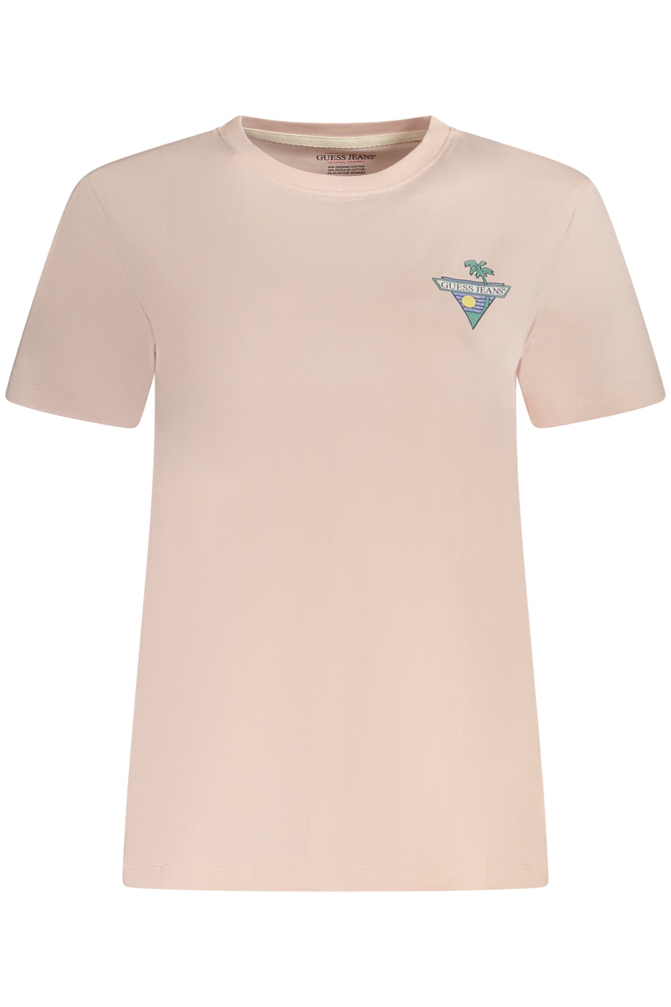 W5GI25J1314_RSG6R4 – Damen Kurzarm-Shirt in Rosa aus Bio-Baumwolle mit Logo-Print – Größe: XS, S, M – Farbe: Rosa