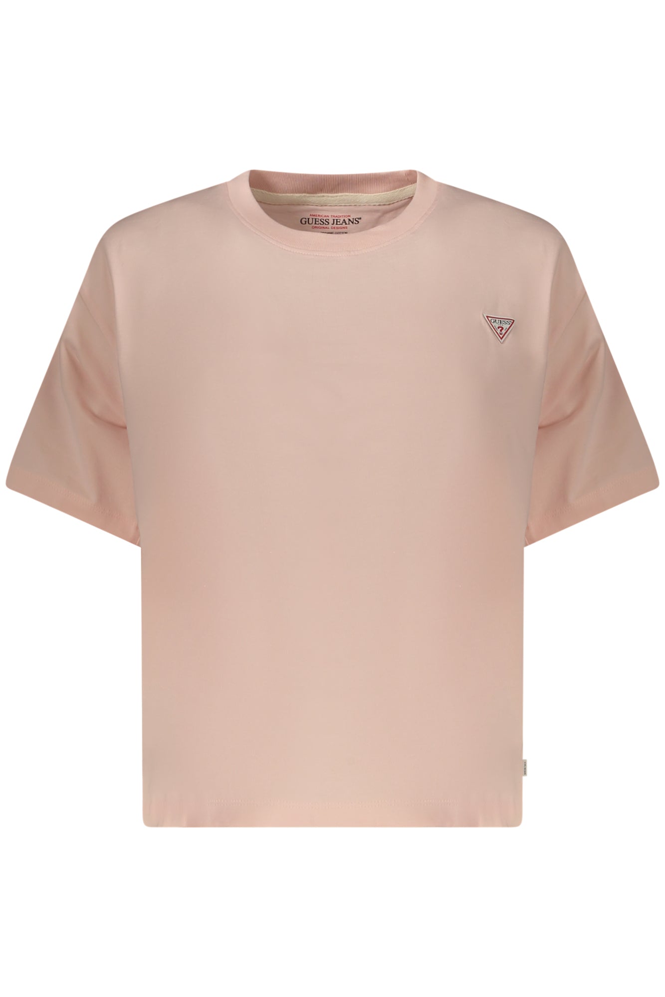 W4YI05K8HM0_RSG6R4 – Rosa Damen T-Shirt aus Bio-Baumwolle mit Logo-Applikation – Größe: S, M, L, XL, 2XL – Farbe: Rosa