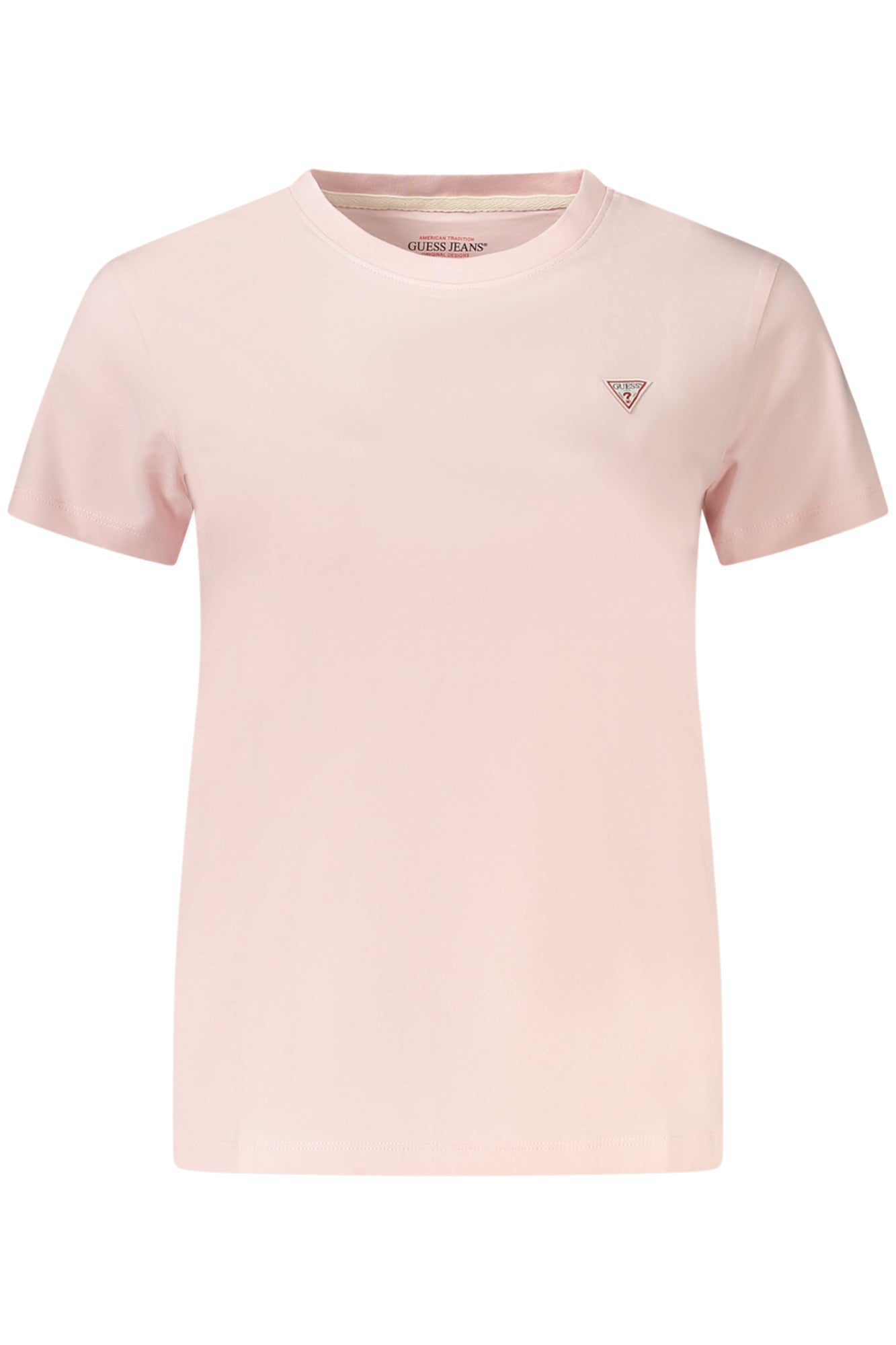 W4YI10J1314_RSA61U – Damen T-Shirt Rosa Regular Fit aus Bio-Baumwolle mit Logo-Applikation – Größe: XS, S – Farbe: Rosa