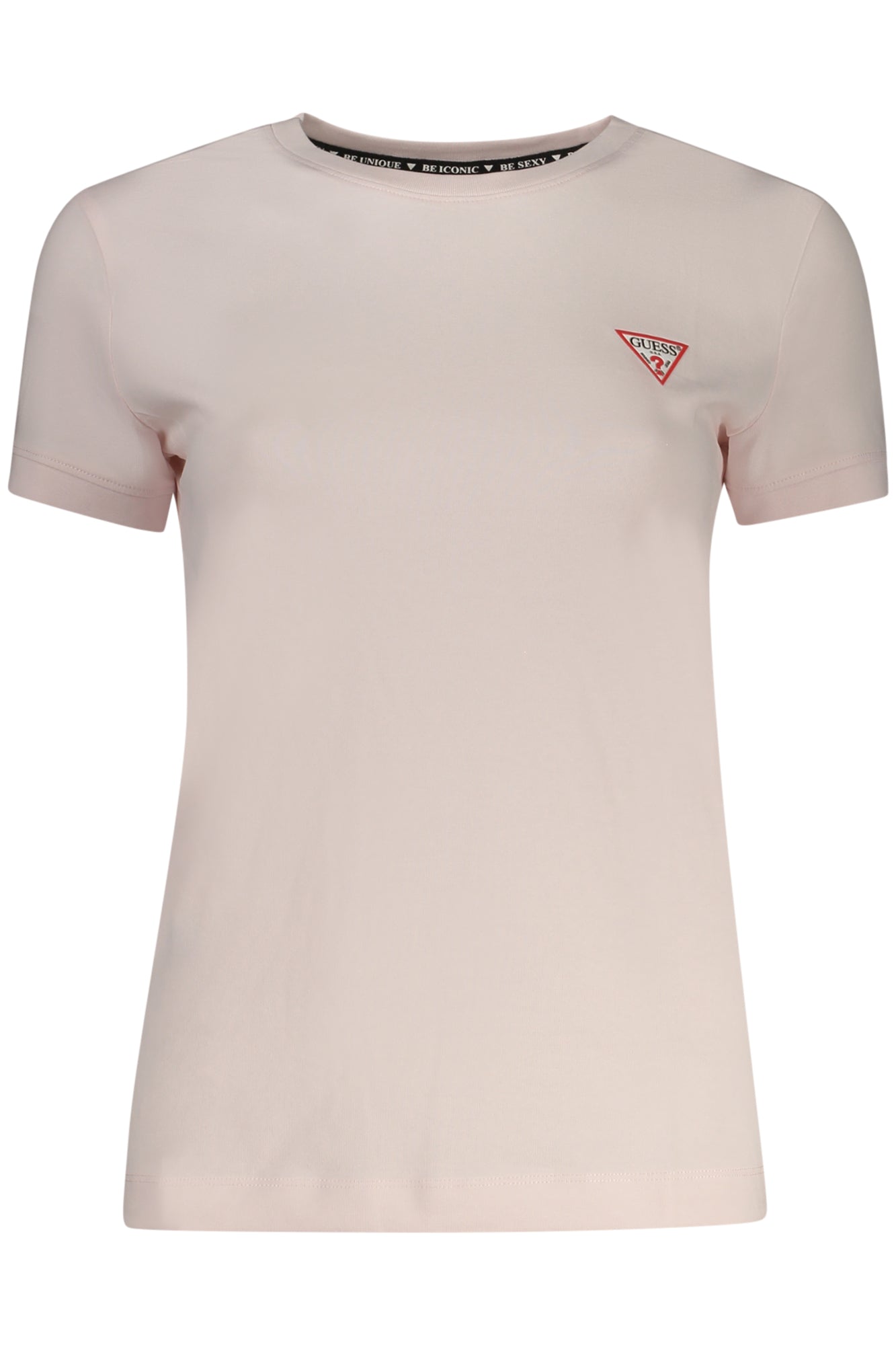 W2YI44J1314_RSA60W – Damen Kurzarm T-Shirt Rosa mit Applikation und Bio-Baumwolle – Größe: XS, S, M, L – Farbe: Rosa
