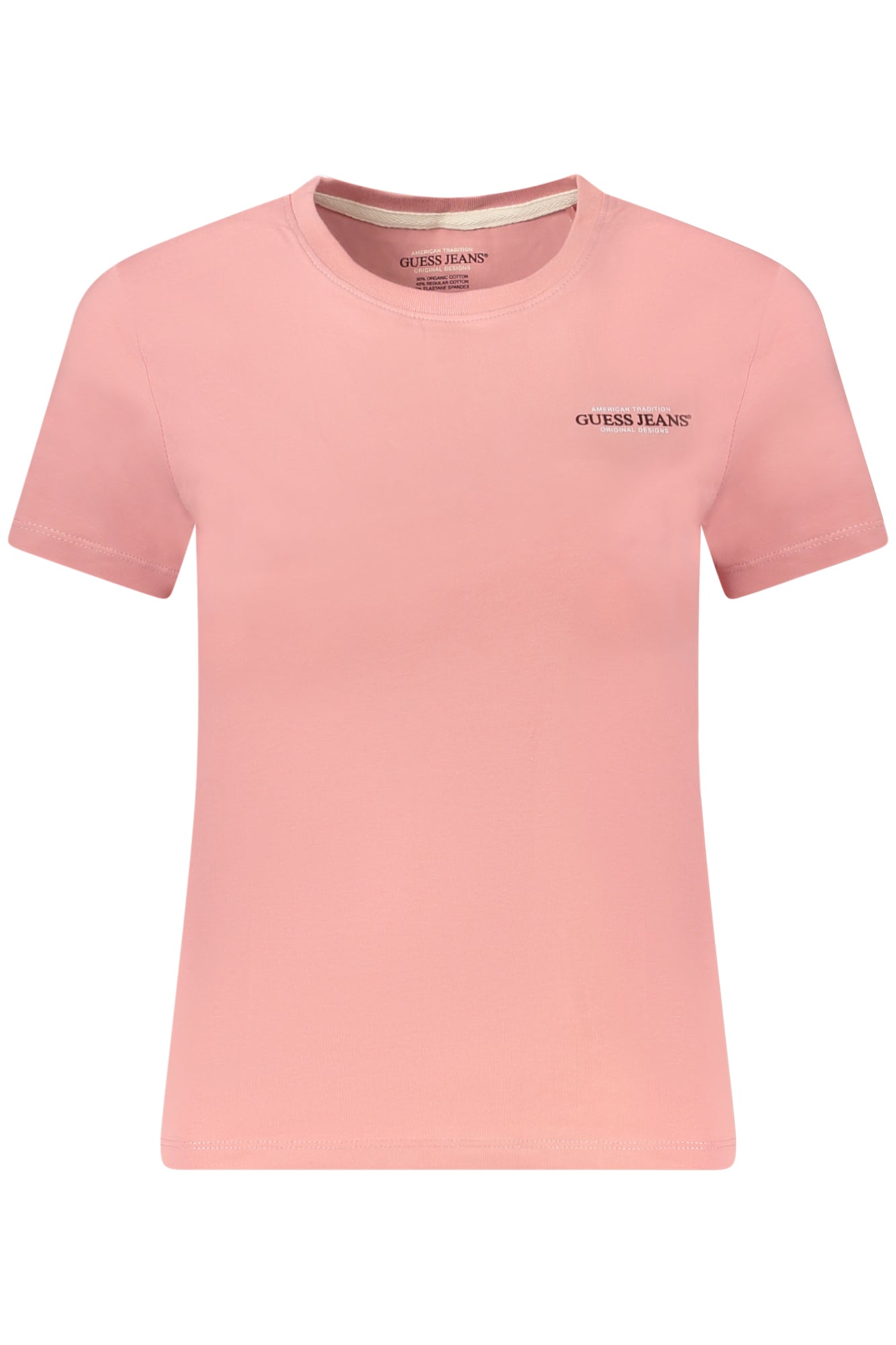 W4YI02J1314_RSG682 – Damen Rosa Slim Fit T-Shirt aus Bio-Baumwolle mit Logo-Druck – Größe: XS, S, M, L, XL – Farbe: Rosa