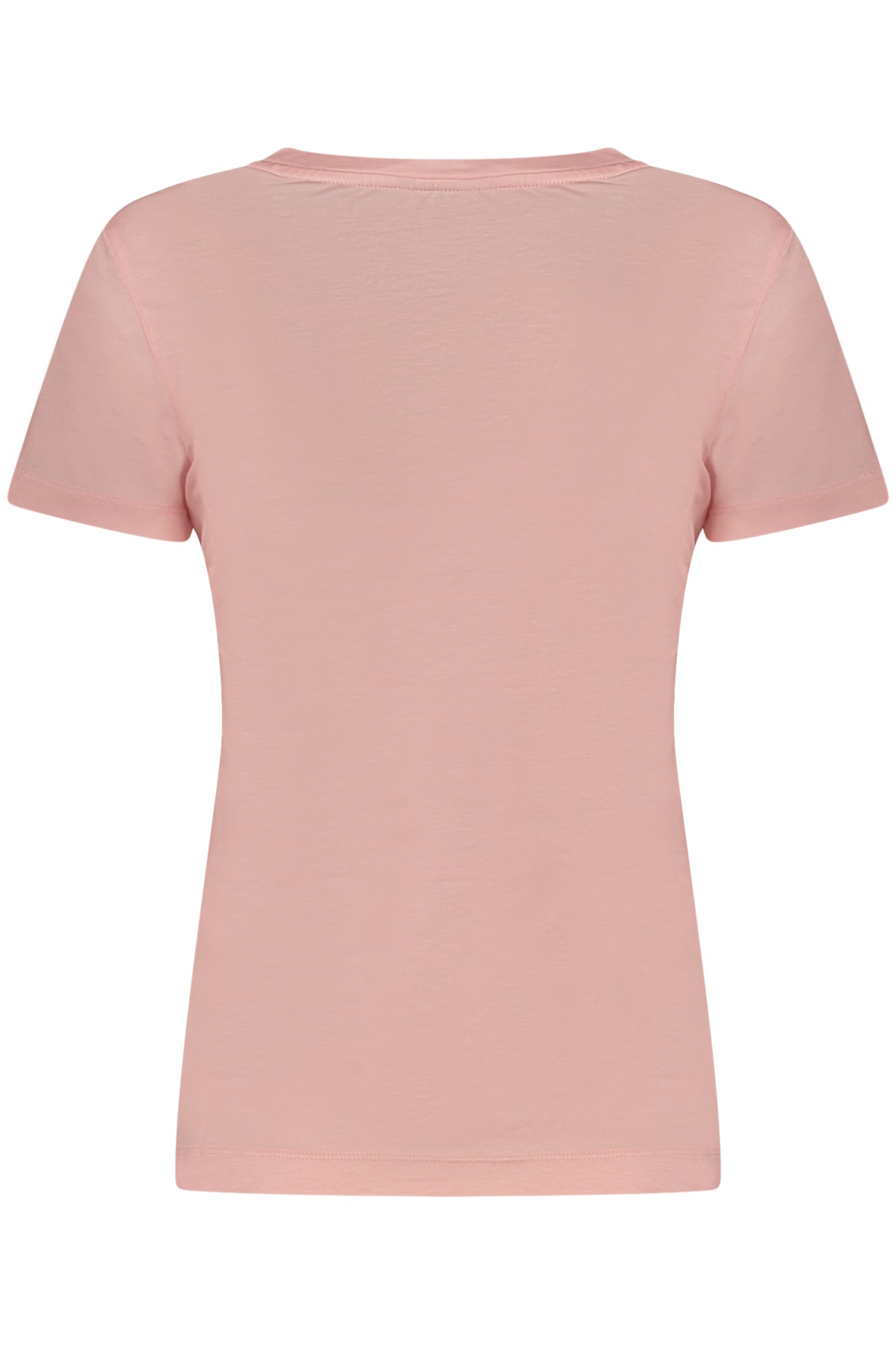 W5GP31KCSX2_RSG6J3 – Rosa Damen T-Shirt mit V-Ausschnitt und Stickerei - Eleganz Pur – Größe: XS, S, M, L, XL – Farbe: Rosa