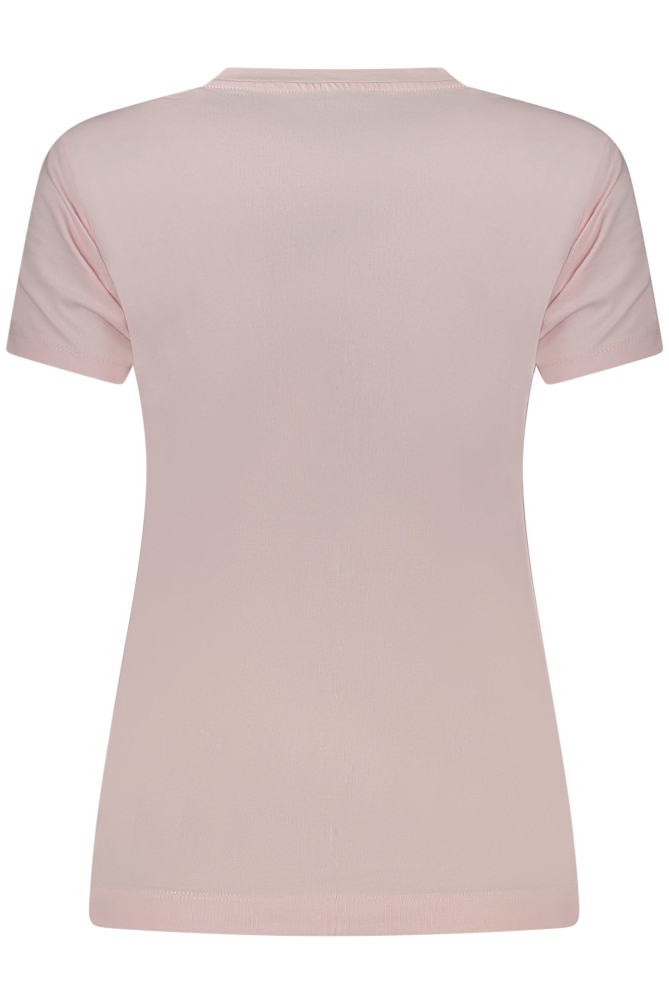 W4RI55J1314_RSA60W – Damen Kurzarm-T-Shirt Rosa mit V-Ausschnitt und Logo aus Bio-Baumwolle – Größe: XS, S, M – Farbe: Rosa