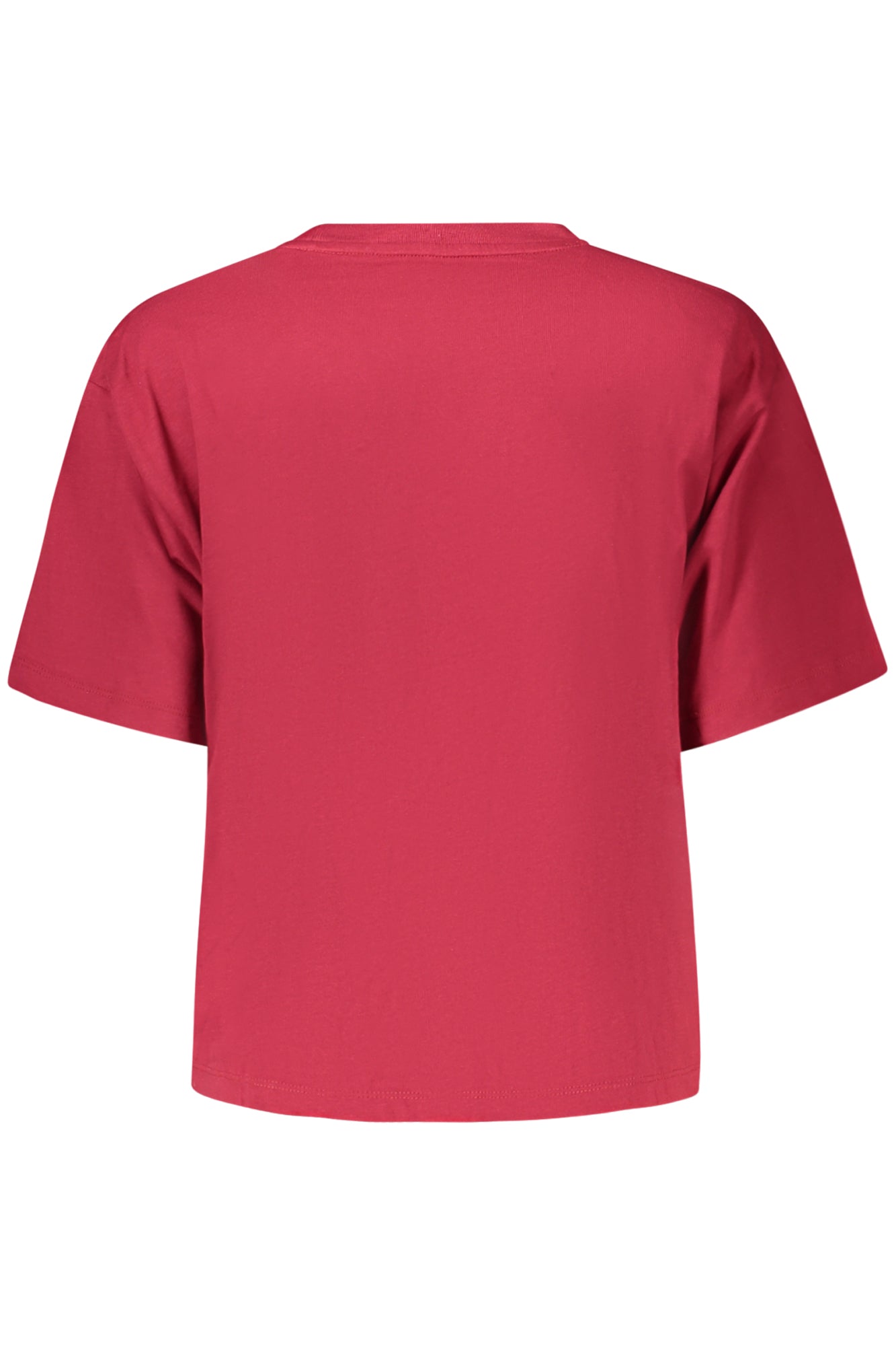 W4YI05K8HM0_ROG5M3 – Damen Bio-Baumwoll T-Shirt Rot - Box-Fit, Kurzarm & Rundhalsausschnitt – Größe: S, M, L, XL, 2XL – Farbe: Rosso