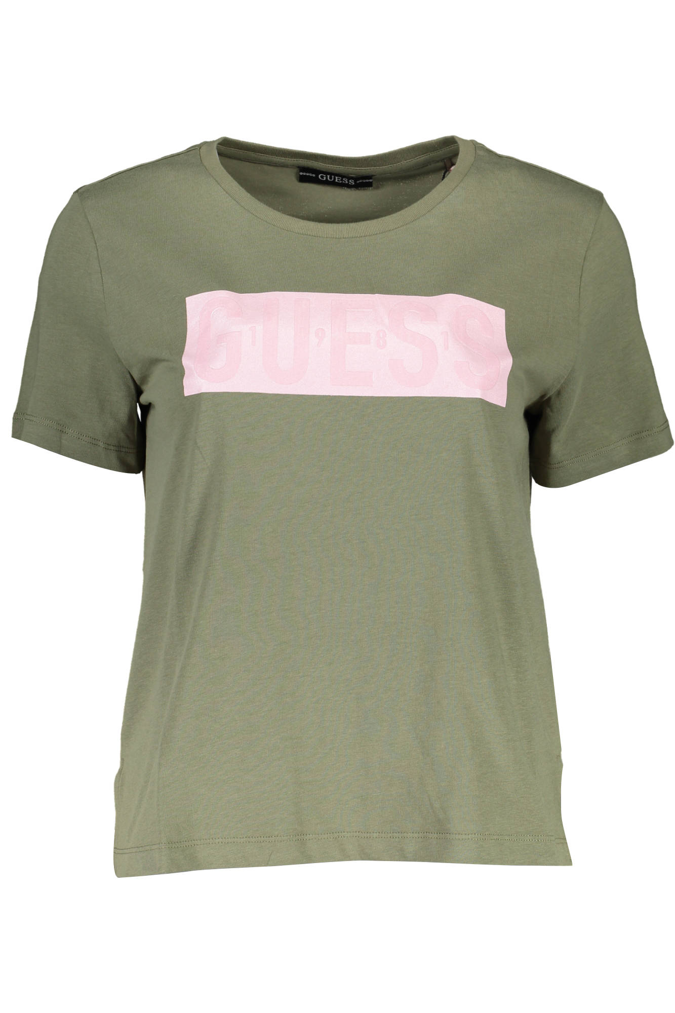 W1RI05JA900_VERDE_G8U0 – Damen Kurzarm T-Shirt Grün mit Logo & Rundhalsausschnitt – Größe: XL – Farbe: Verde