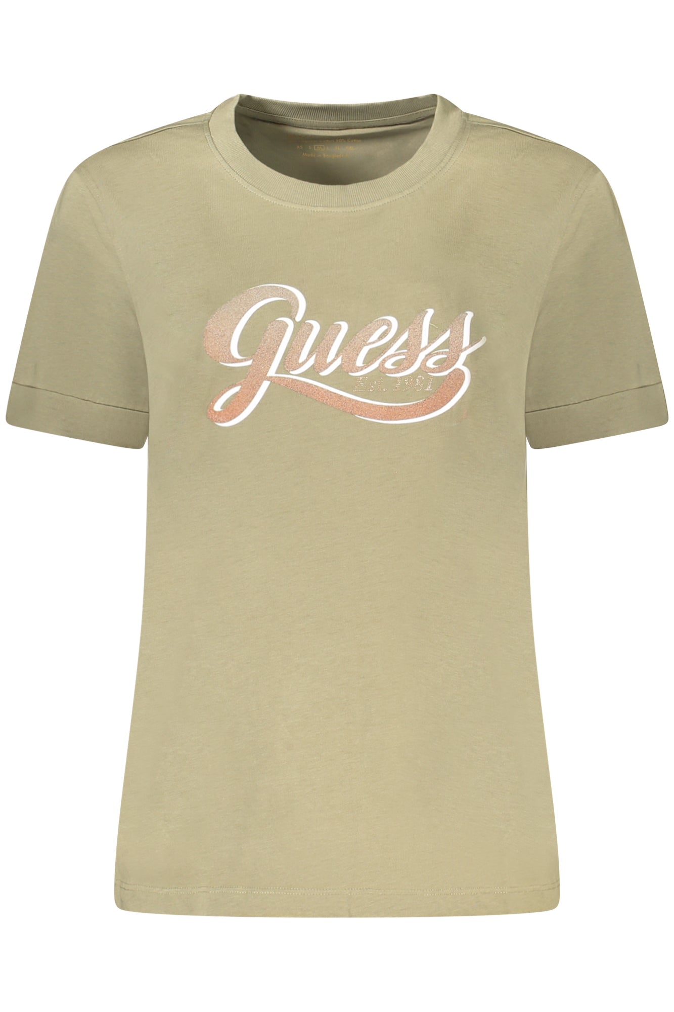 W4YI09JA914_VEG9D5 – Grünes Damen Kurzarm T-Shirt aus Bio-Baumwolle mit Logo-Druck – Größe: XS, S, M, L, XL – Farbe: Verde