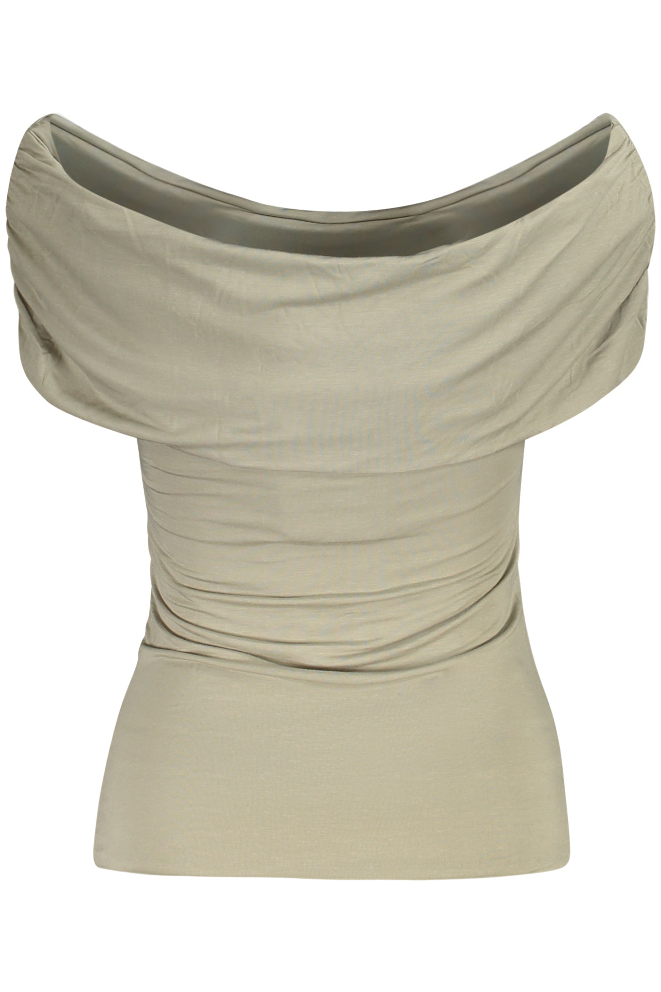 W5GP08KACM2_VEG8CJ – Modisches Grünes Damen T-Shirt mit Strass und Schulter-Details – Größe: XS, S, M, L – Farbe: Verde