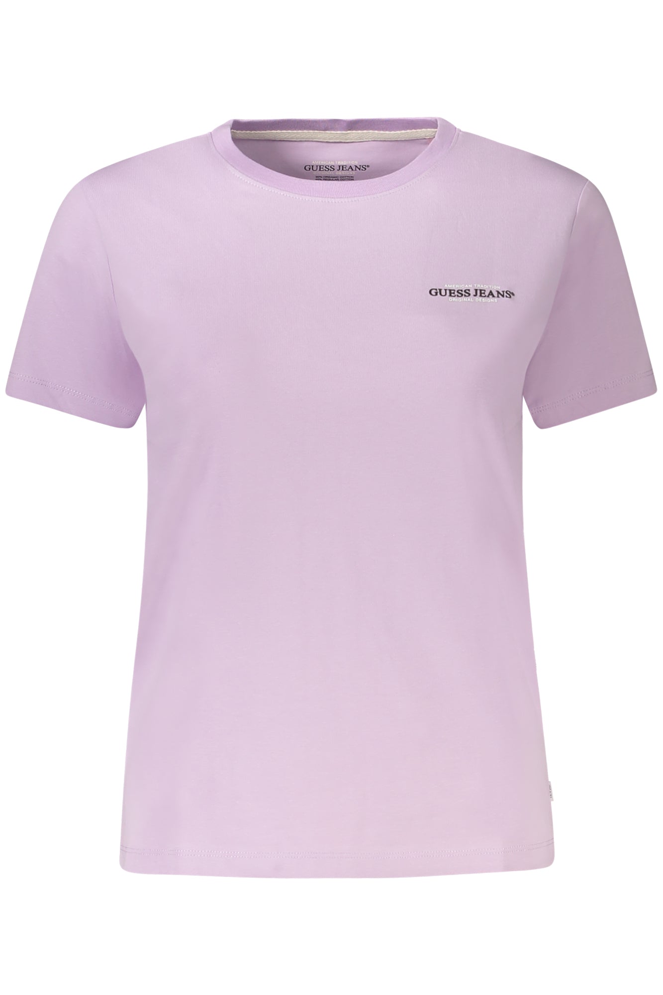 W4YI02J1314_VIG487 – Damen Lila T-Shirt Slim Fit Bio-Baumwolle mit Druck & Logodetails – Größe: XS, S, L, XL – Farbe: Viola