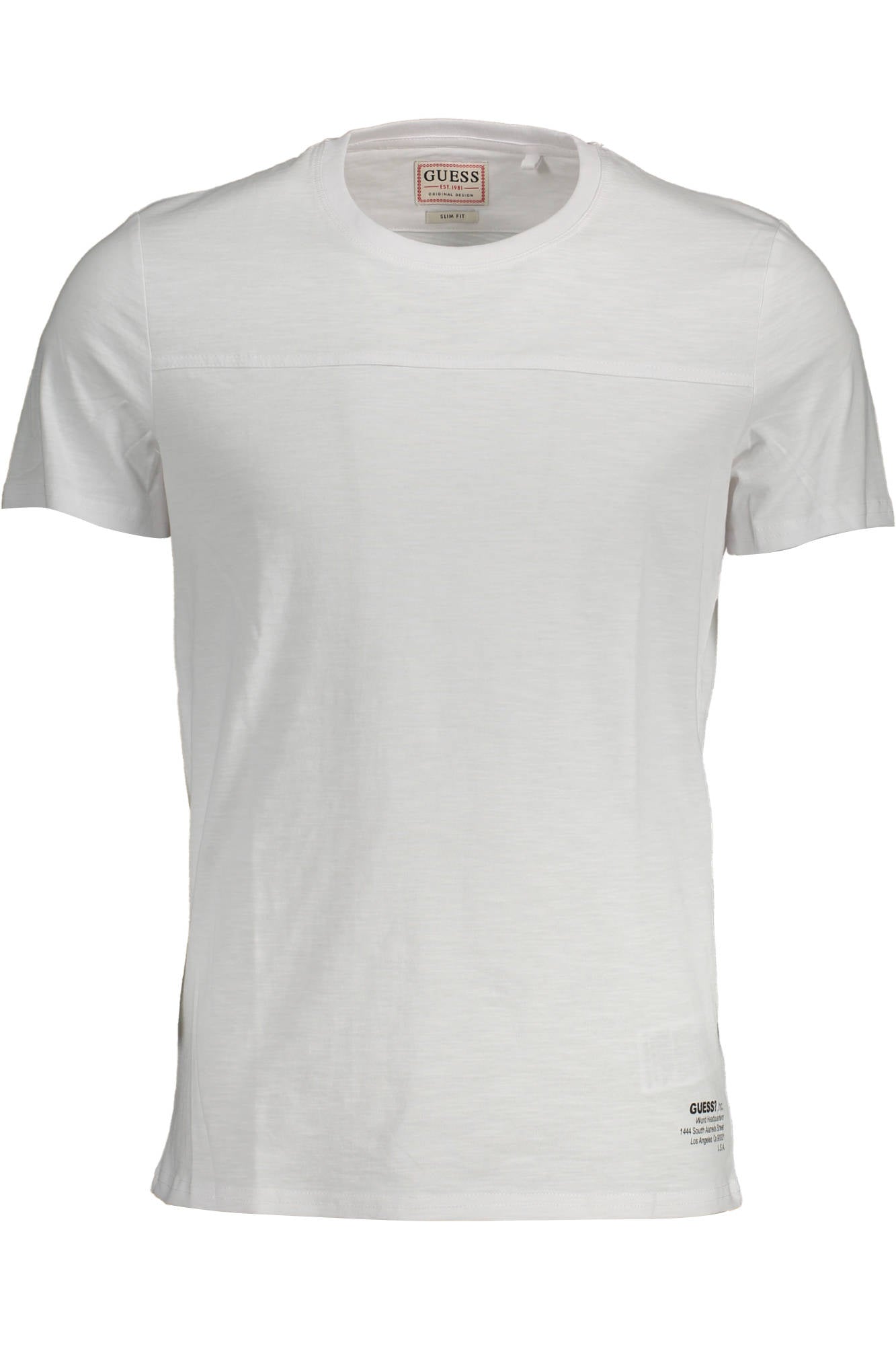 M0YI54K6XN0_BIANCO_TWHT – Herren Slim Fit T-Shirt Weiß mit Logo und Rundhalsausschnitt – Größe: 2XL – Farbe: Bianco