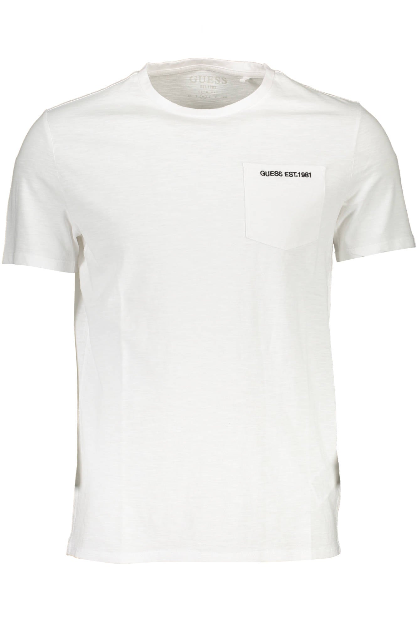 M1GI97K6XN1_BIANCO_TWHT – Herren Weißes Kurzarm-T-Shirt aus Bio-Baumwolle mit Stickerei – Größe: S, M, L, XL, 2XL – Farbe: Bianco