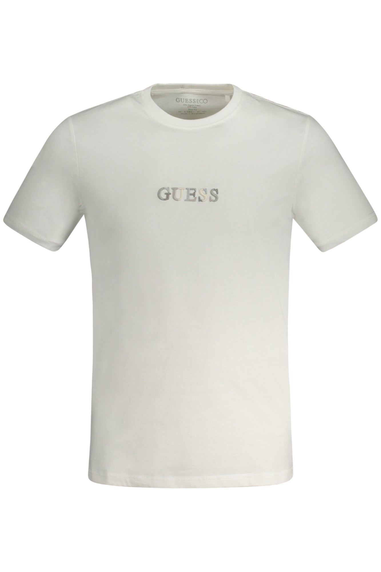 M4GI92I3Z14_BIG011 – Herren Slim Fit T-Shirt aus Bio-Baumwolle - Weiß mit Stickerei – Größe: XL – Farbe: Bianco