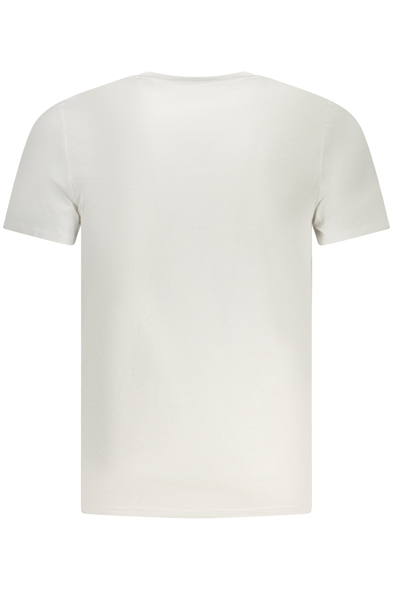 M2YI36I3Z14_BIG011 – Herren Weißes Slim Fit Rundhals T-Shirt aus Bio-Baumwolle mit Druck – Größe: S, M, L, XL, 2XL, XS – Farbe: Bianco