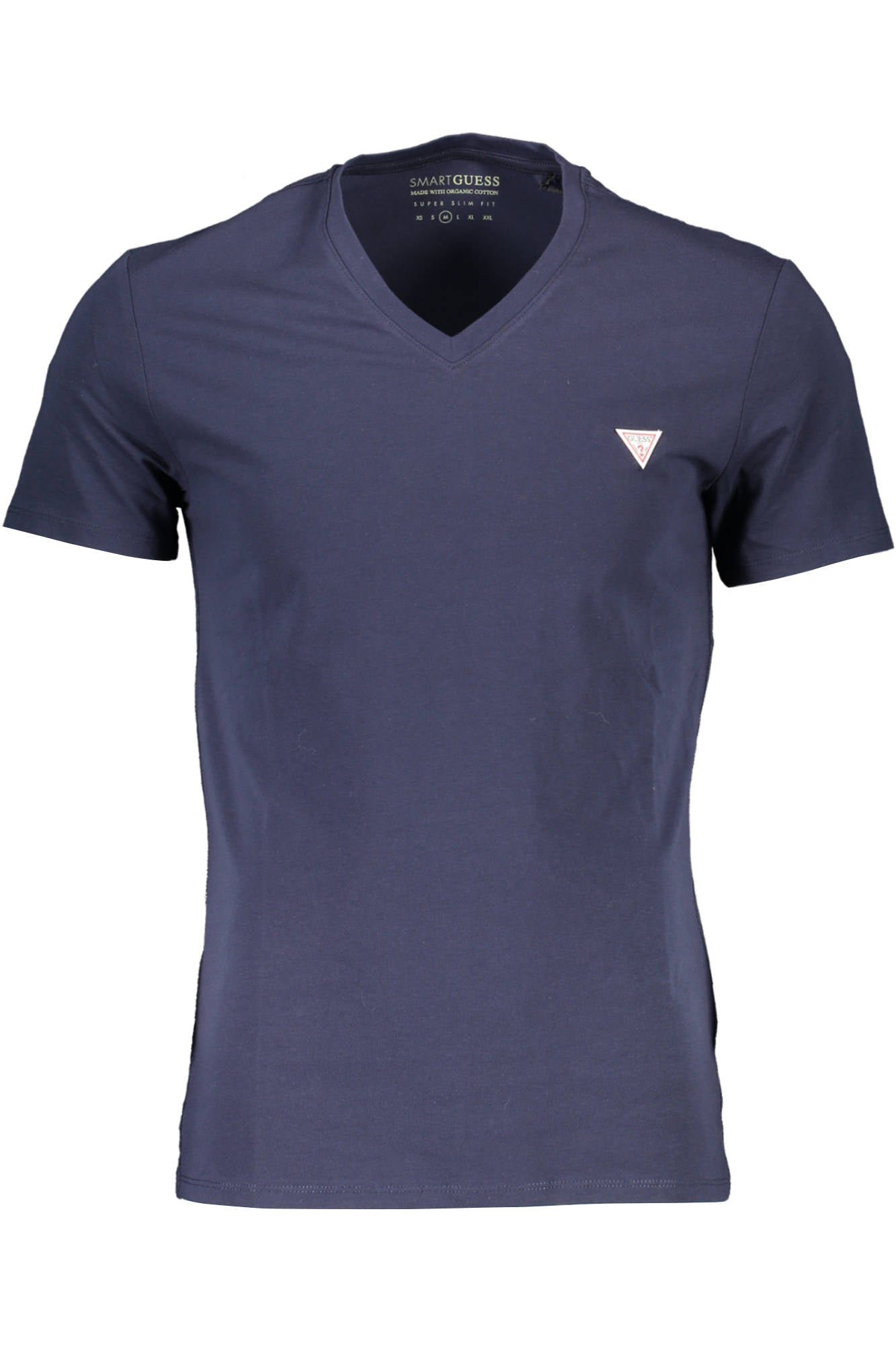 M1RI32J1311_BLU_G77G – Herren T-Shirt Blau: Super Slim, Kurzarm & V-Ausschnitt – Größe: 2XL – Farbe: Blu