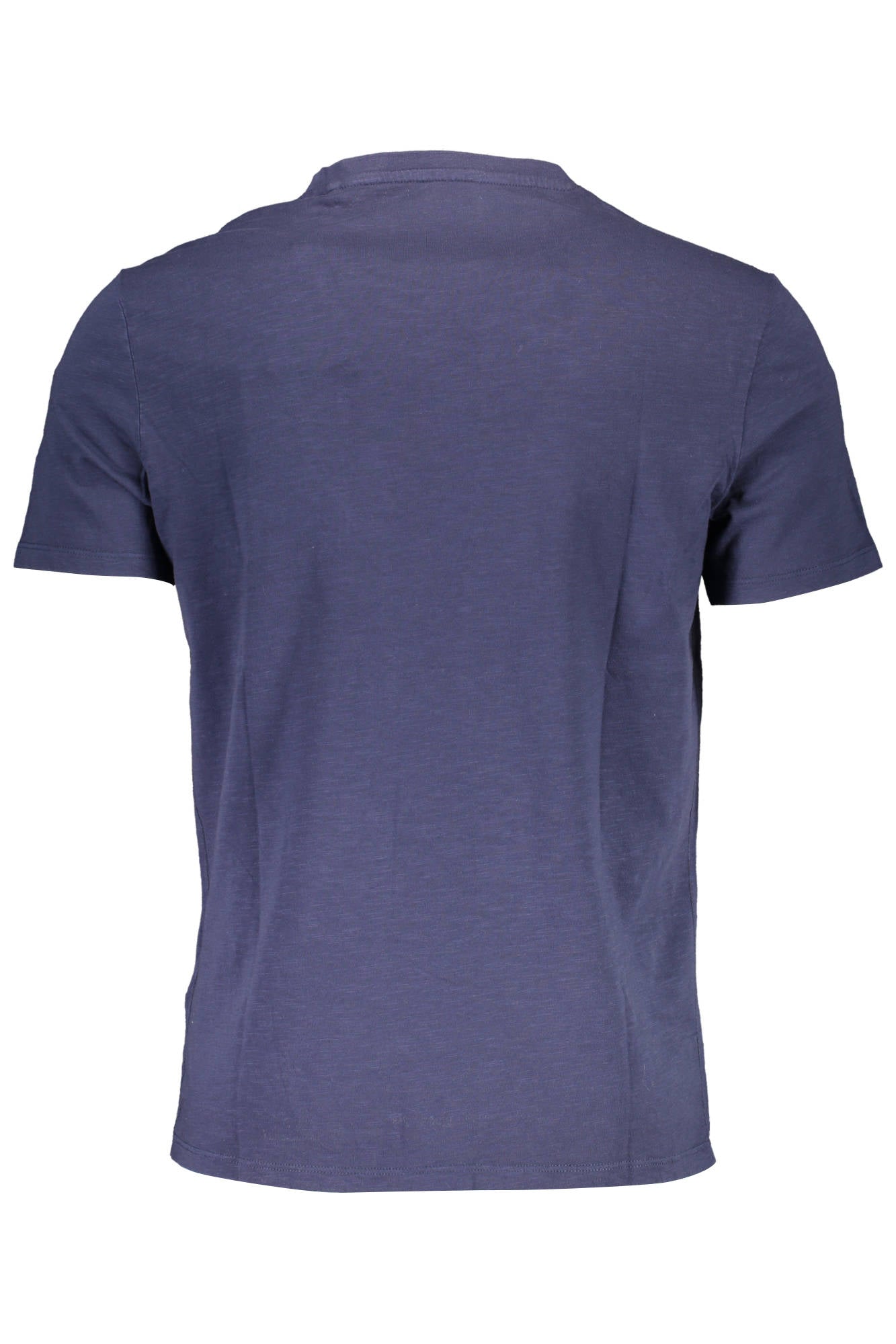 M1GI97K6XN1_BLU_G77G – Herren Kurzarm-T-Shirt Blau aus Bio-Baumwolle mit Stickerei – Größe: S, M, XL – Farbe: Blu