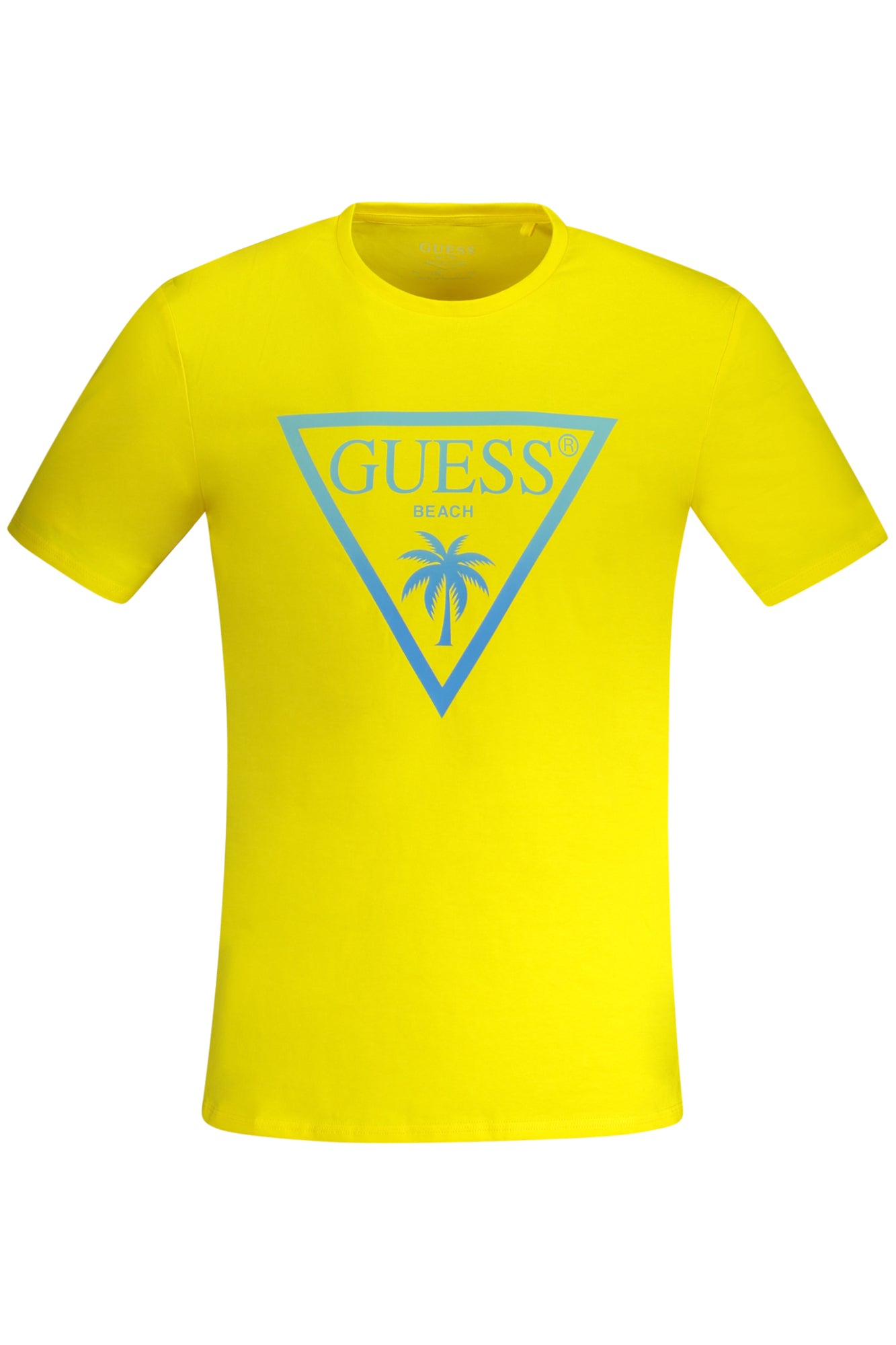 F4GI00J1311_GIA21E – Gelbes kurzärmliges Herren T-Shirt aus Bio-Baumwolle mit Logo-Druck – Größe: XL, M, L – Farbe: Giallo