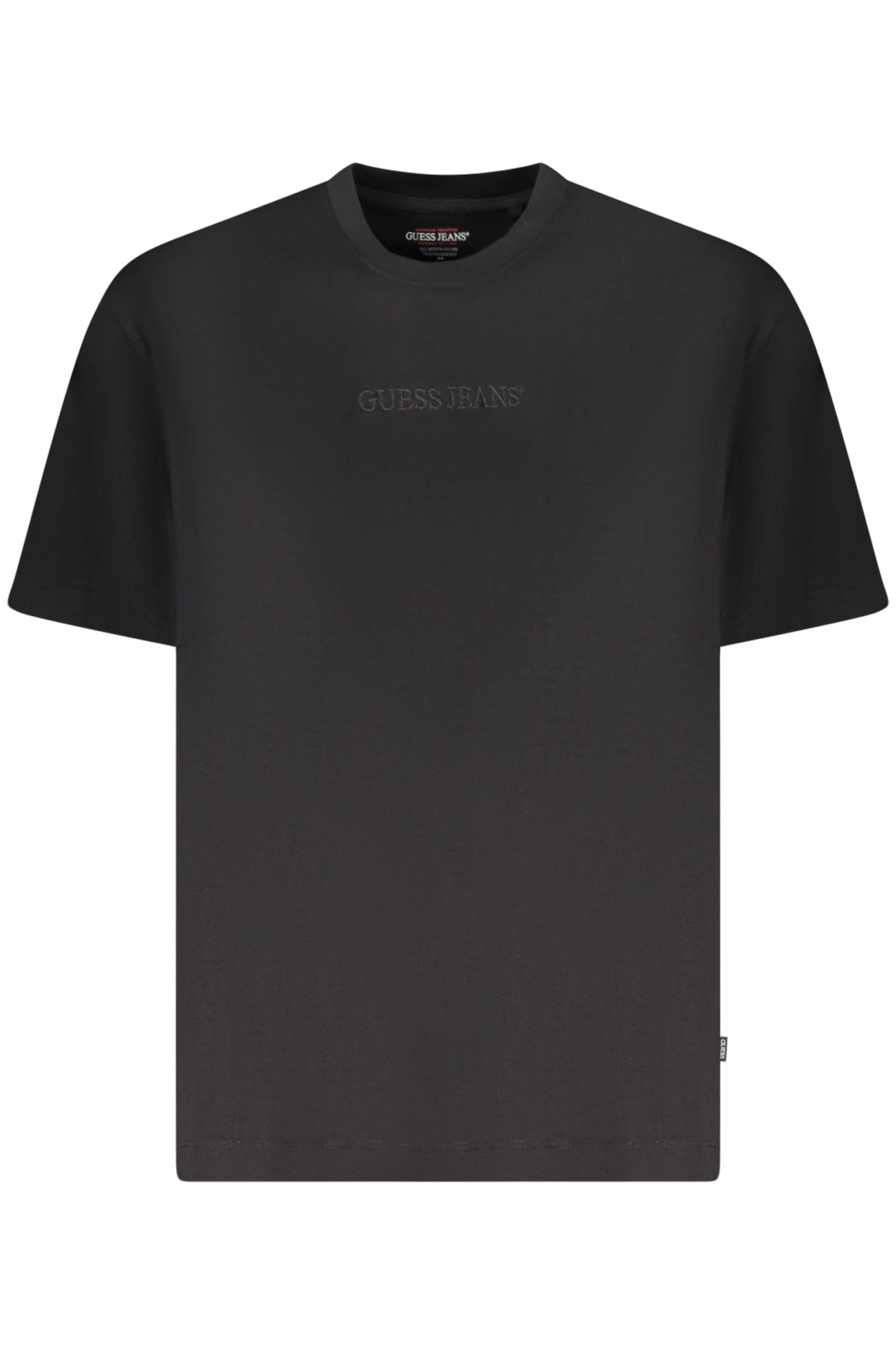 M4YI44K8FQ4_NEJBLK – Kurzarm Oversize Herren T-Shirt Schwarz - Bio-Baumwolle & Stickerei – Größe: S, M, L, XL, 2XL – Farbe: Nero
