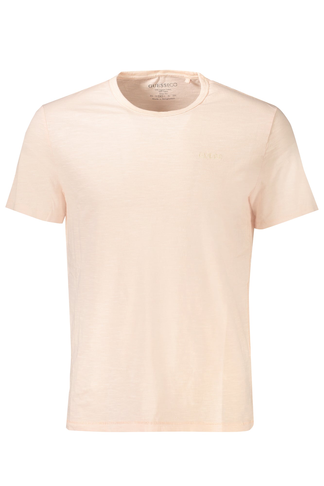 M5RI06K6XN4_RSA61L – Stylisches rosa Herren T-Shirt: Kurzarm, Slim Fit, mit Stickerei – Größe: S, M, L, XL – Farbe: Rosa